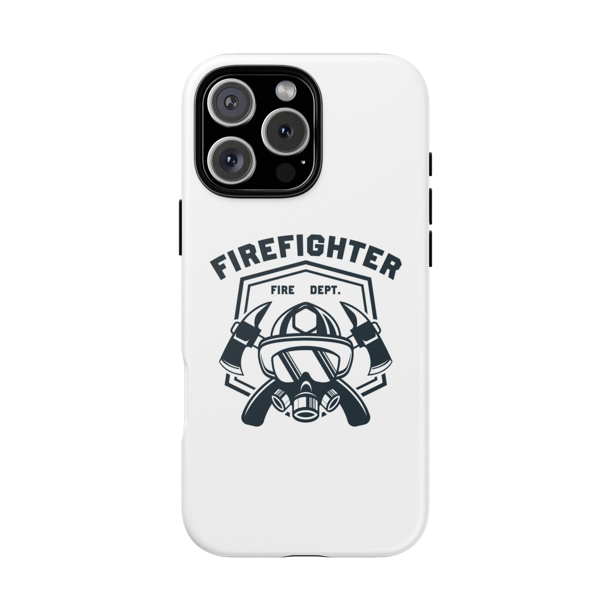 Firefighter Tough Phone Case — Fire Dept Helmet & Axes Protective Cover