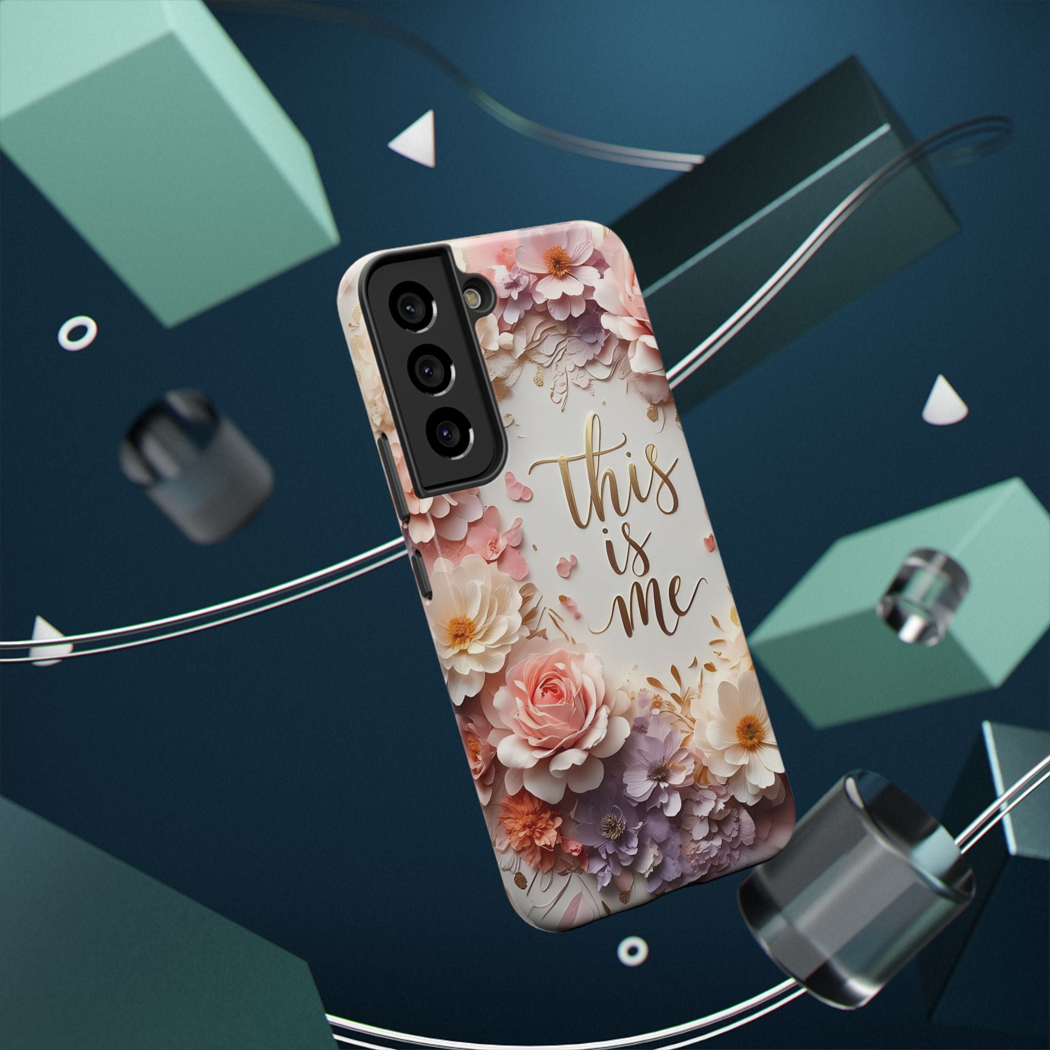 Floral "This Is Me" Phone Case — Impact-Resistant Floral Protective Cover