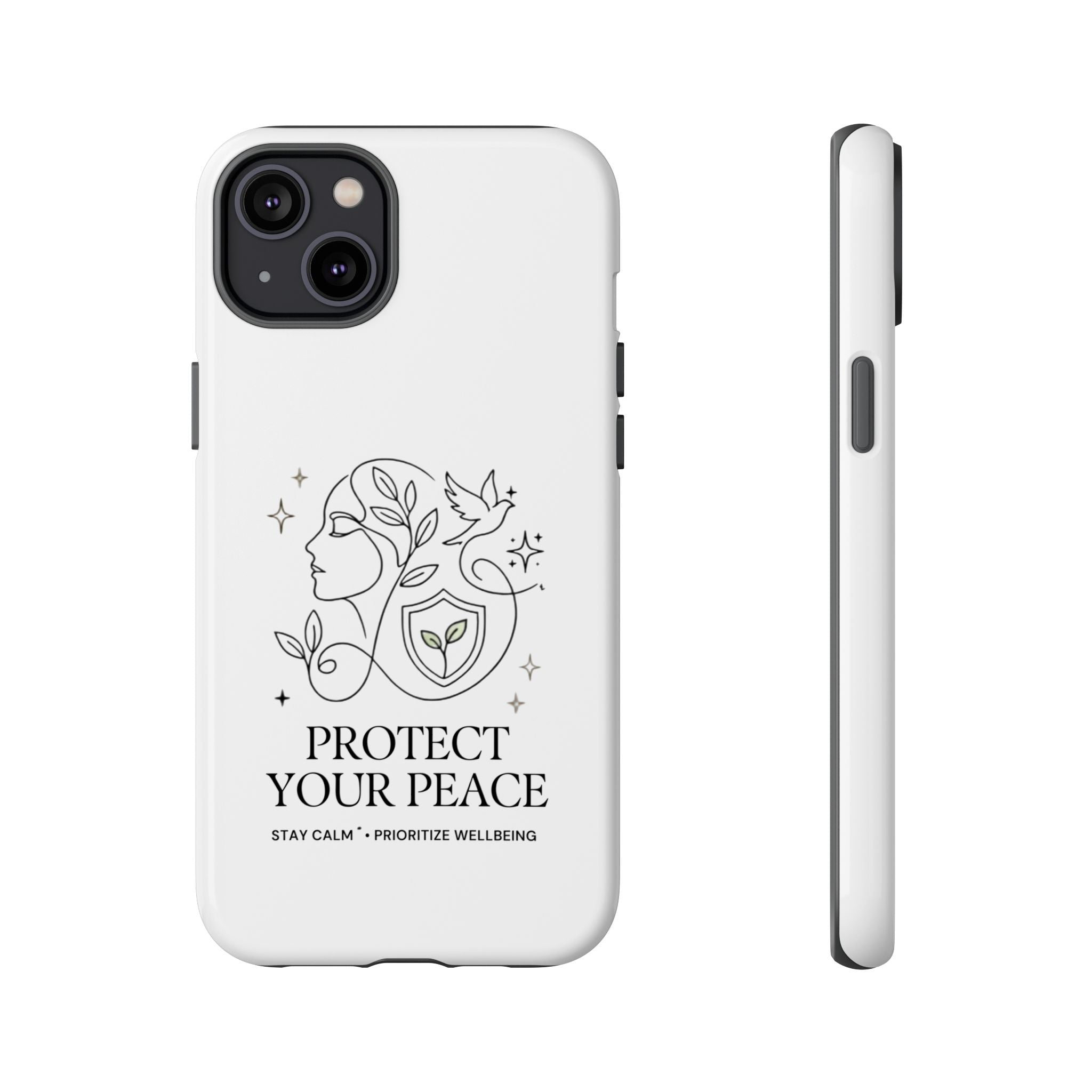 Protect Your Peace Phone Case – Minimalist Wellness iPhone Cover