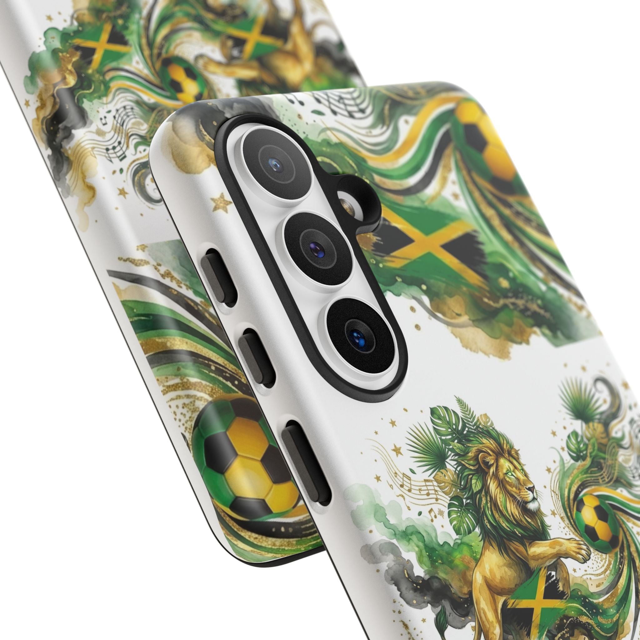 Jamaica Lion Phone Case — Jamaican Flag Rasta Protective Tough Case