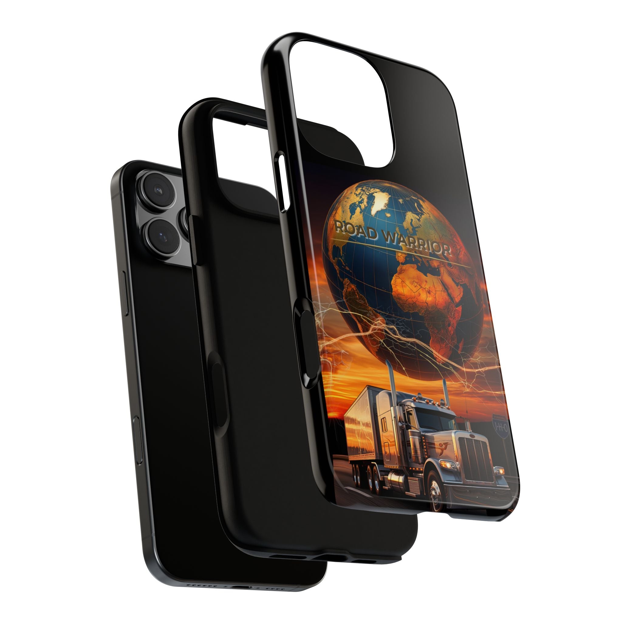 Truck Driver Phone Case — 'Global Road Warrior' Semi Truck Globe Tough Phone Cover