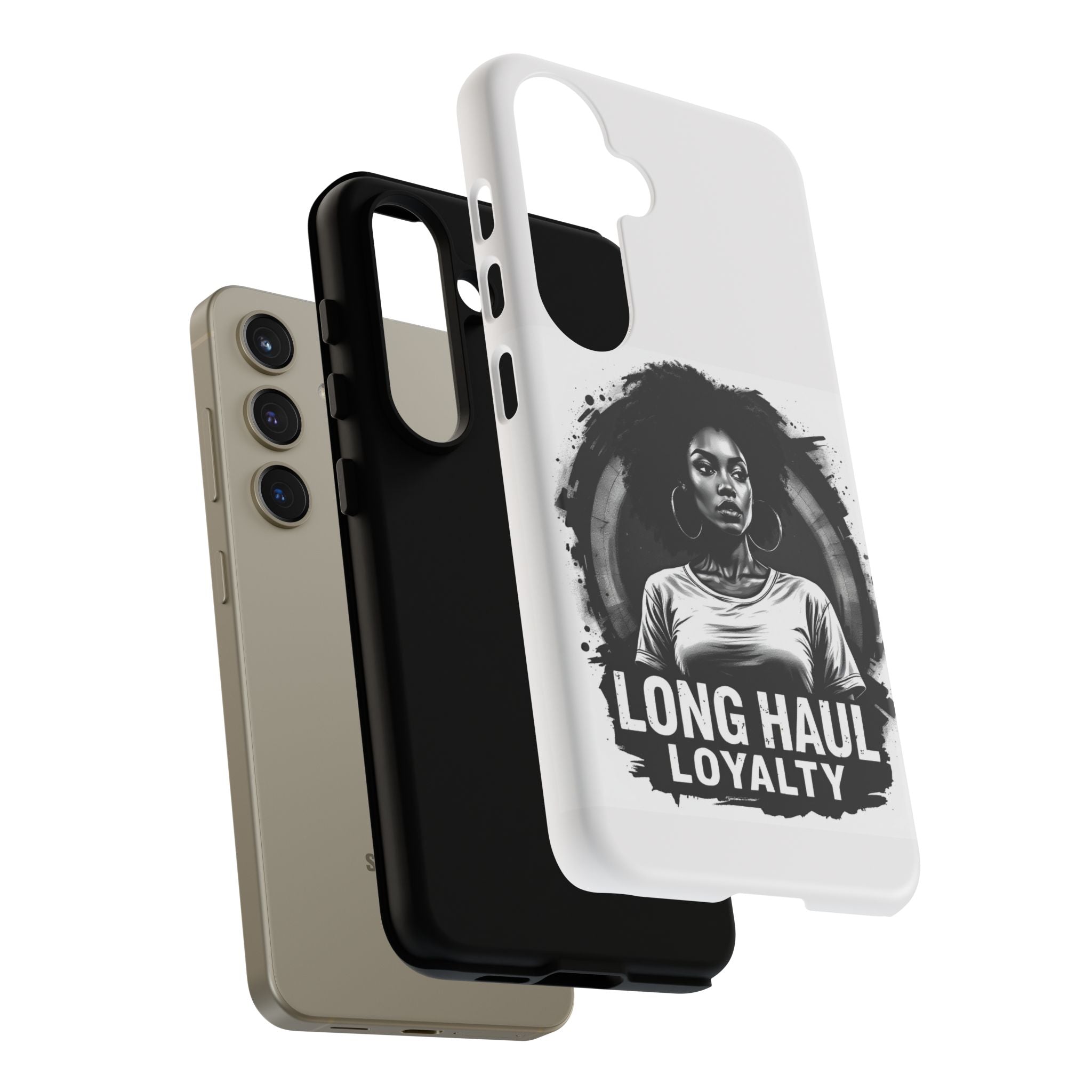 Phone Case — "Long Haul Loyalty" Black & White Portrait Protective Case