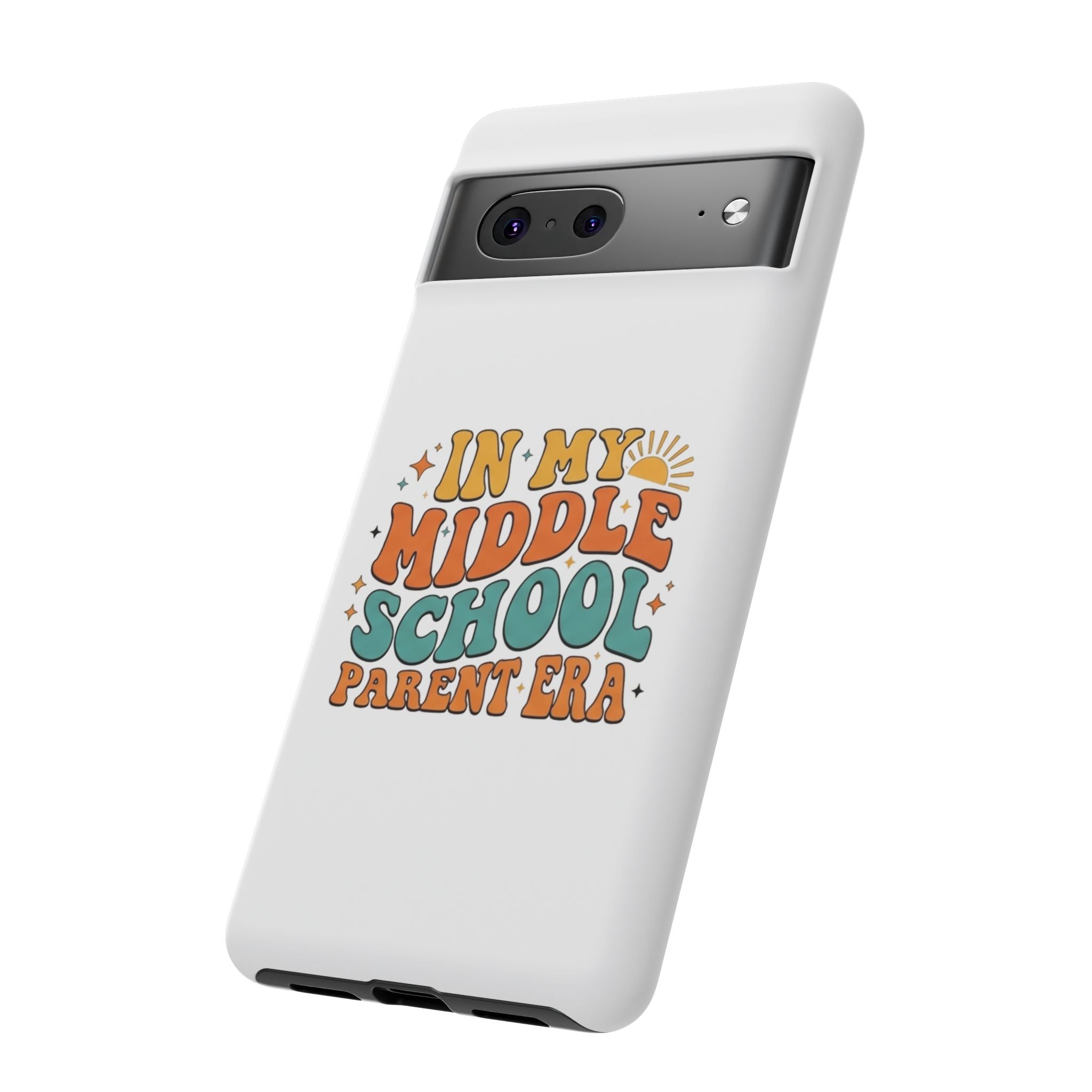 Middle School Parent Phone Case — "In My Middle School Parent Era" Retro Design