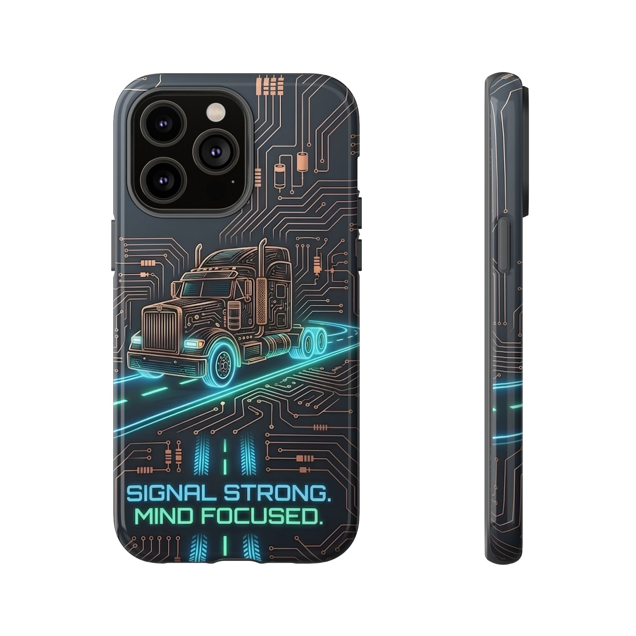 Truck Driver Gamer Phone Case — “Real Life. No Pause Button.”