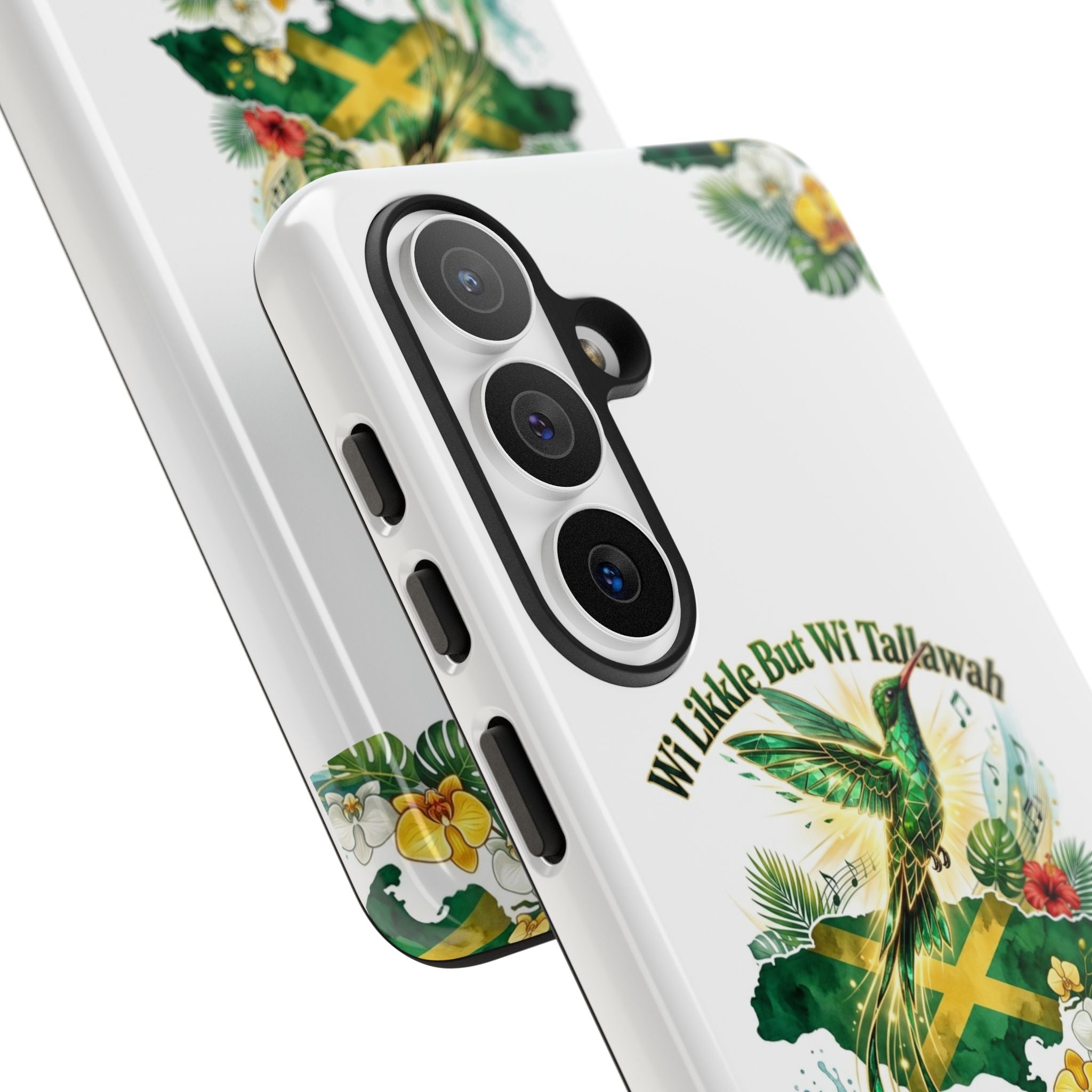Jamaica Hummingbird Phone Case — “Wi Likkle But Wi Tallawah” Tropical Protective Cover