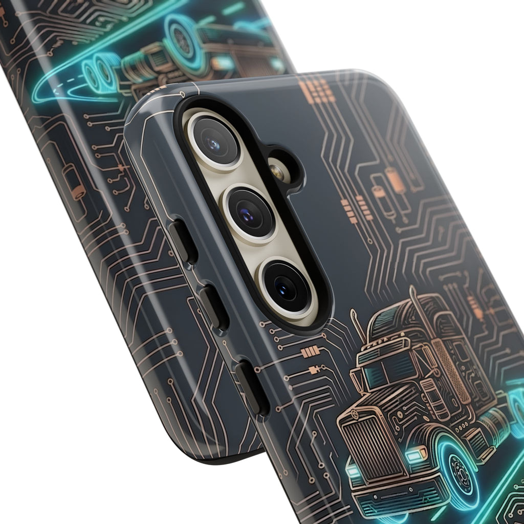 Truck Driver Gamer Phone Case — “Real Life. No Pause Button.”