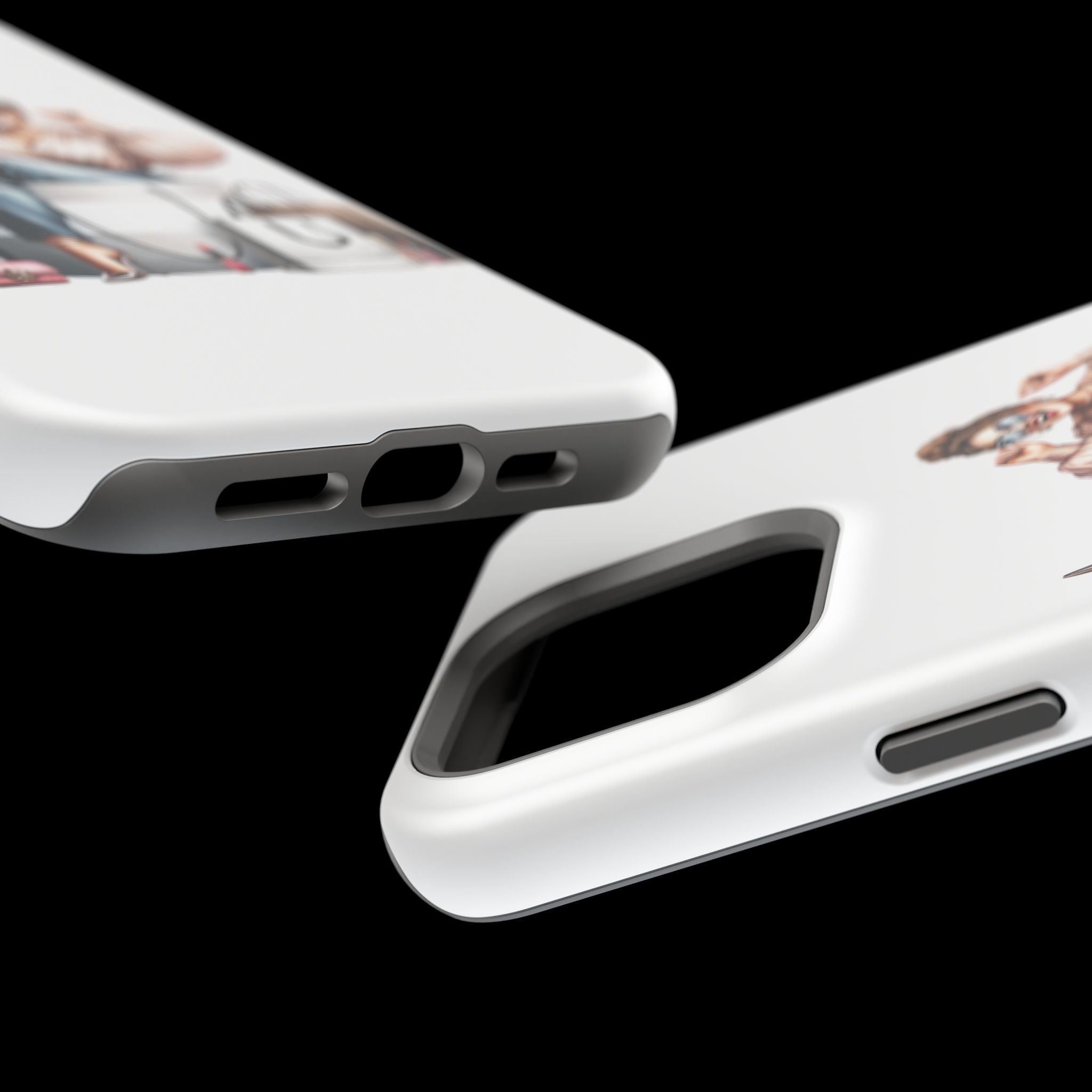 Magnetic Impact-Resistant Case — Luxury Shopper Goddess on Clouds Phone Cover