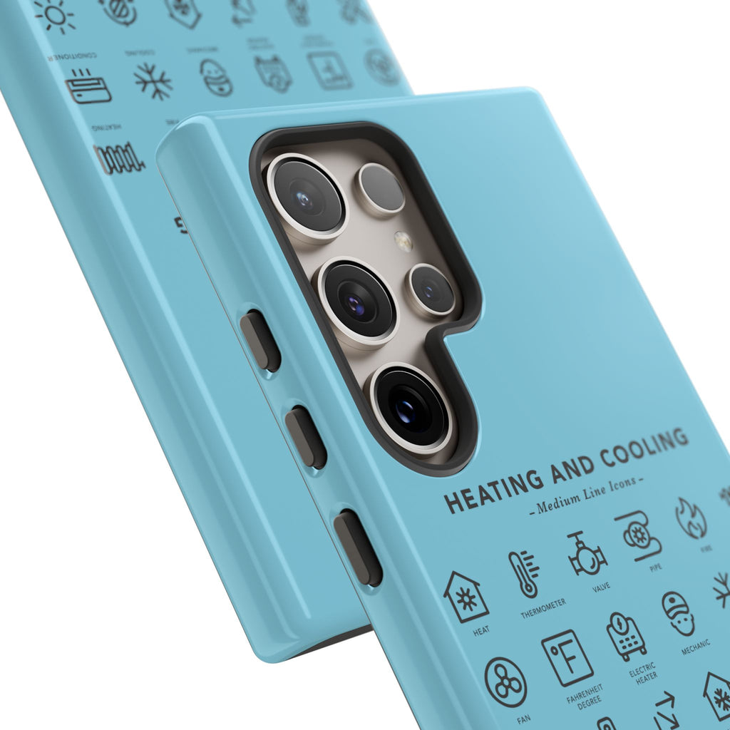 Heating and Cooling Icons Phone Case – HVAC Technician Protective Phone Cover