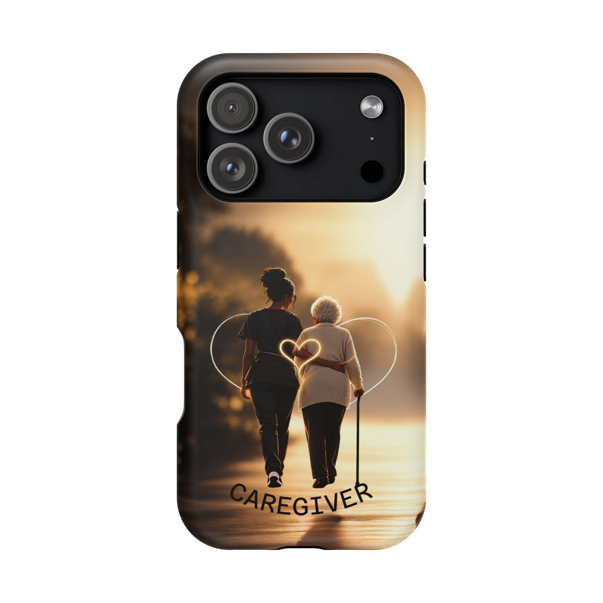 Caregiver Phone Case — Impact-Resistant Protective Case with Heart Design