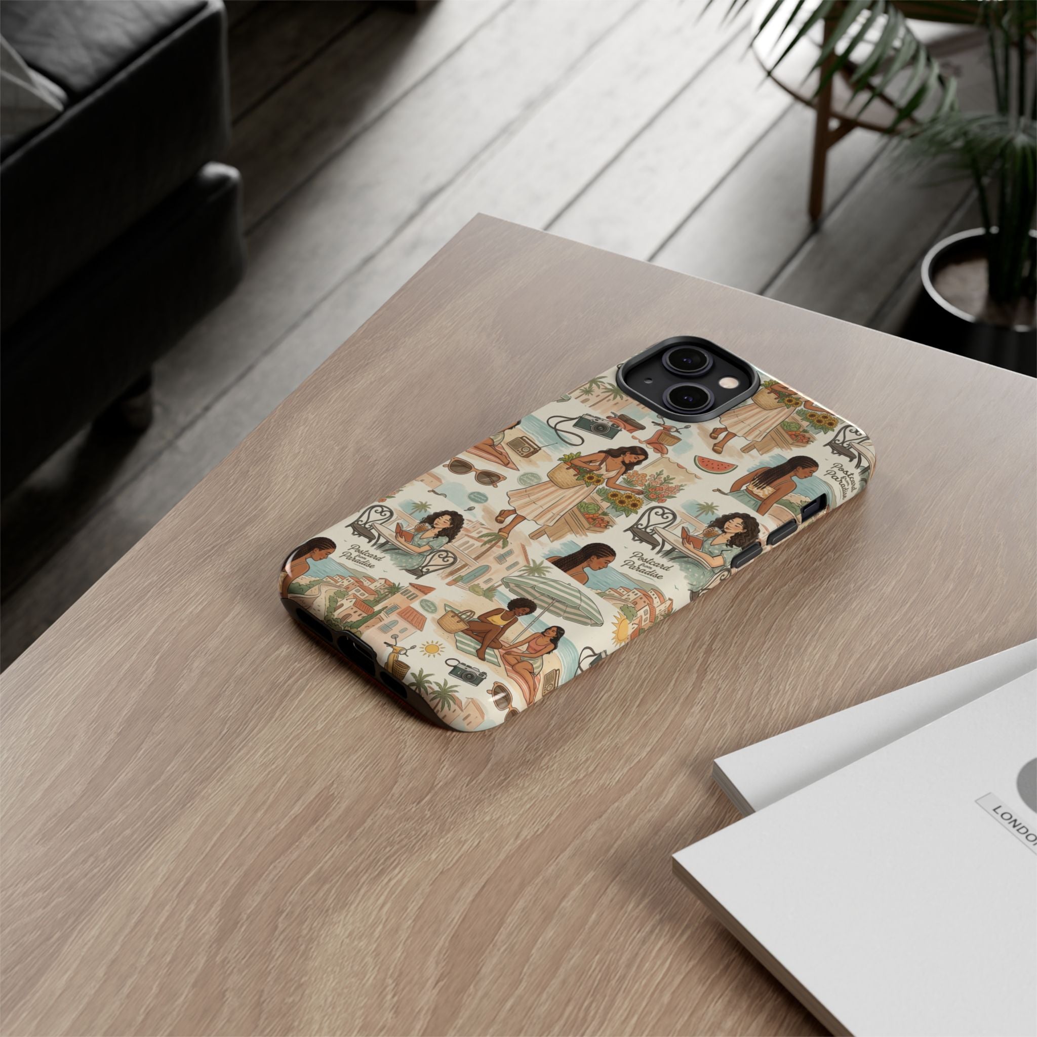 Tropical Vacation Phone Case — Vintage Beach Women Pattern