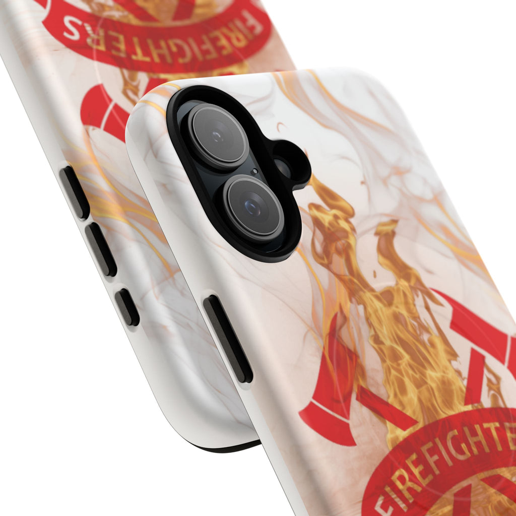 Firefighter Emblem Tough Magnetic Phone Case — Flame Design