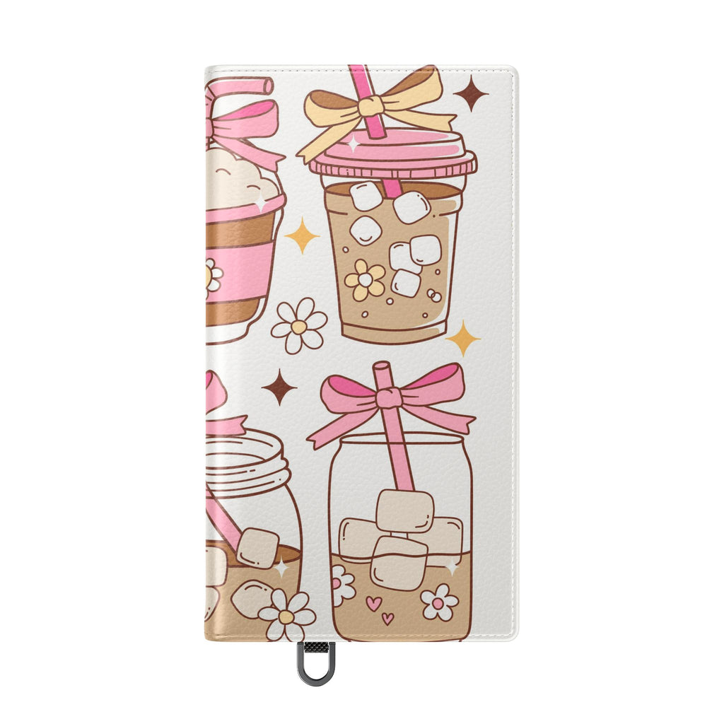 Cute Coffee & Latte Flip Phone Case – Cozy Boba & Dessert Wallet Cover