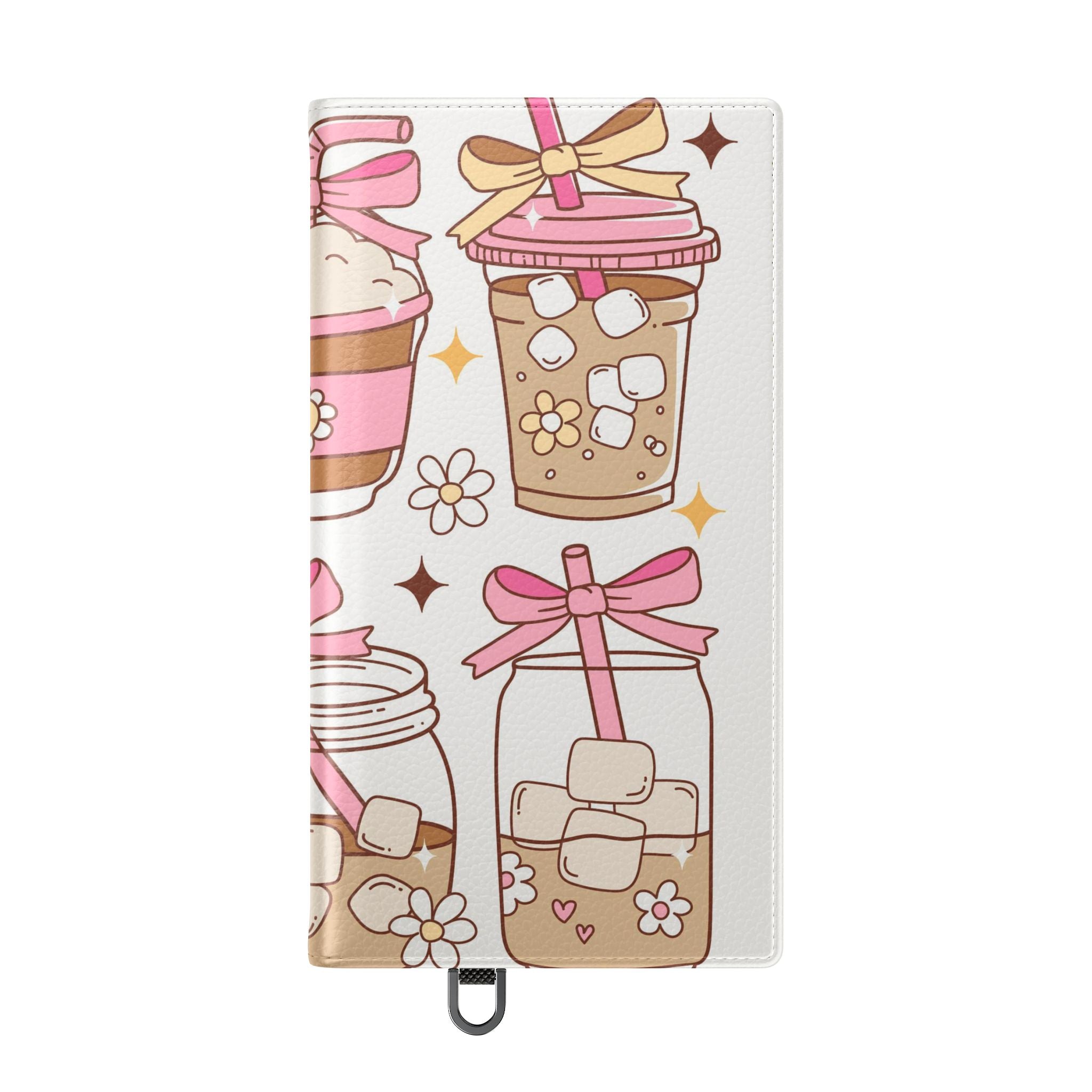 Cute Coffee & Latte Flip Phone Case – Cozy Boba & Dessert Wallet Cover