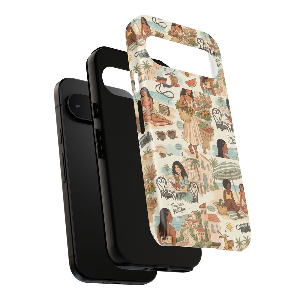 Tropical Vacation Phone Case — Vintage Beach Women Pattern