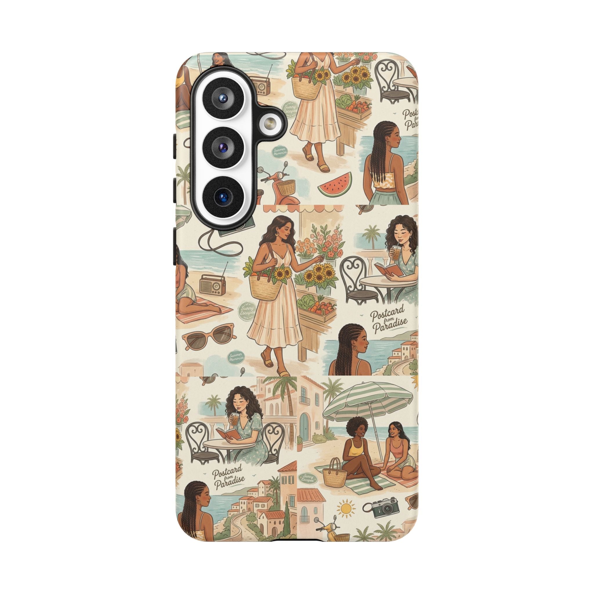 Tropical Vacation Phone Case — Vintage Beach Women Pattern
