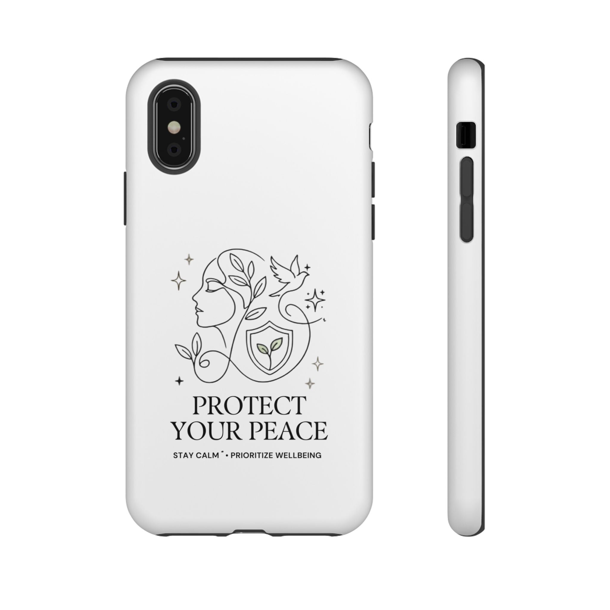 Protect Your Peace Phone Case – Minimalist Wellness iPhone Cover