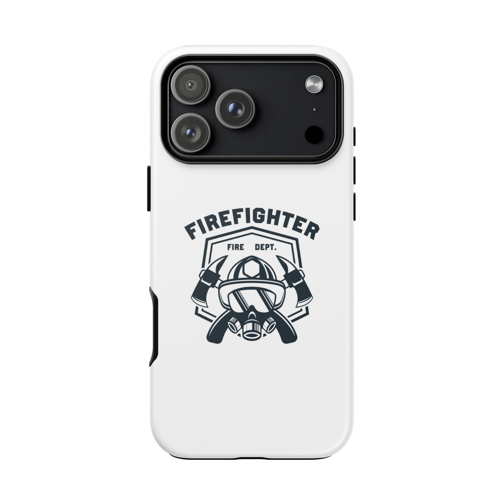 Firefighter Tough Phone Case — Fire Dept Helmet & Axes Protective Cover