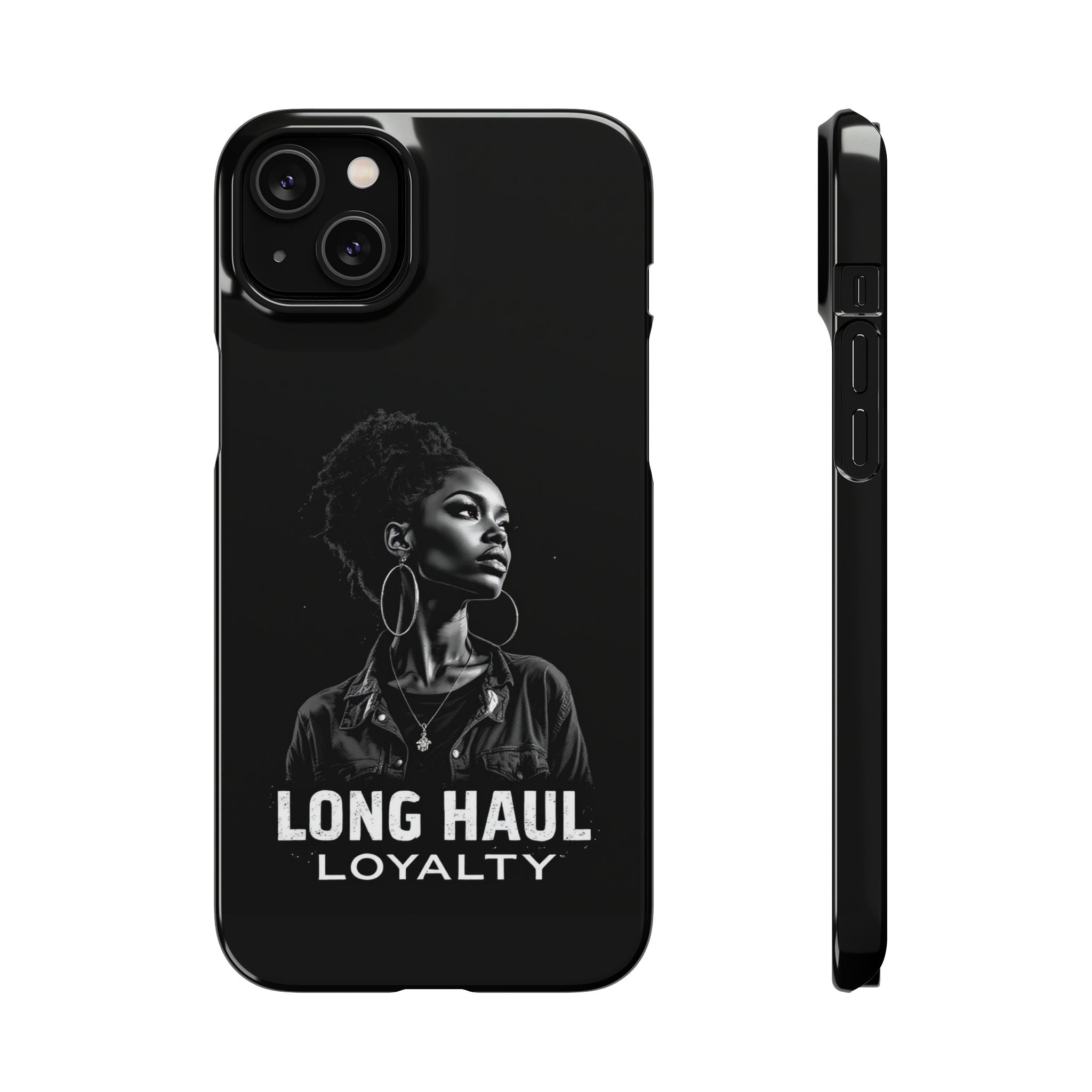Phone Case — "Long Haul Loyalty" Black Portrait Snap Case