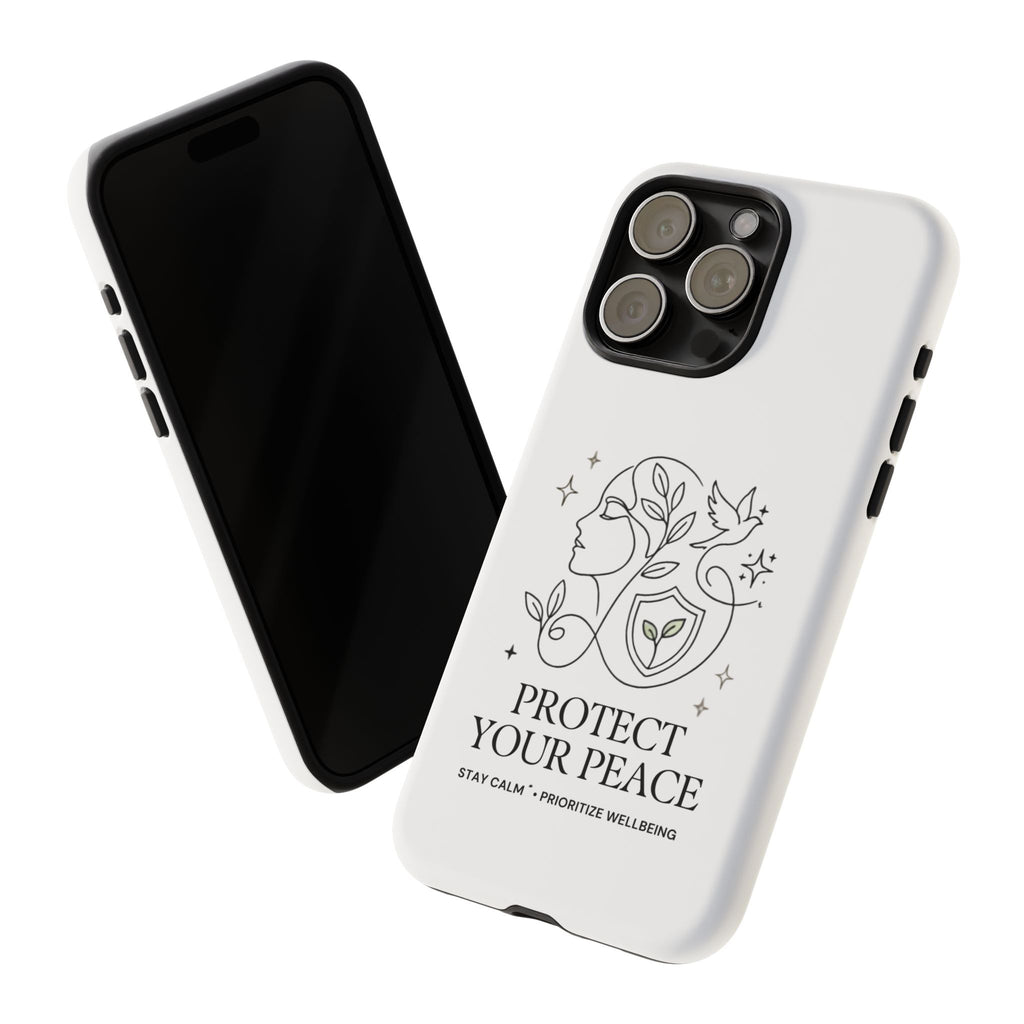 Protect Your Peace Phone Case – Minimalist Wellness iPhone Cover