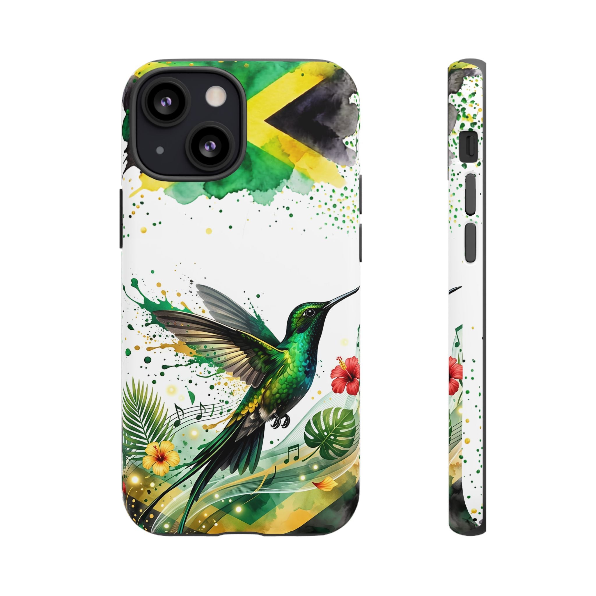 Hummingbird Jamaica Tough Phone Case – Tropical Floral Protective Cover