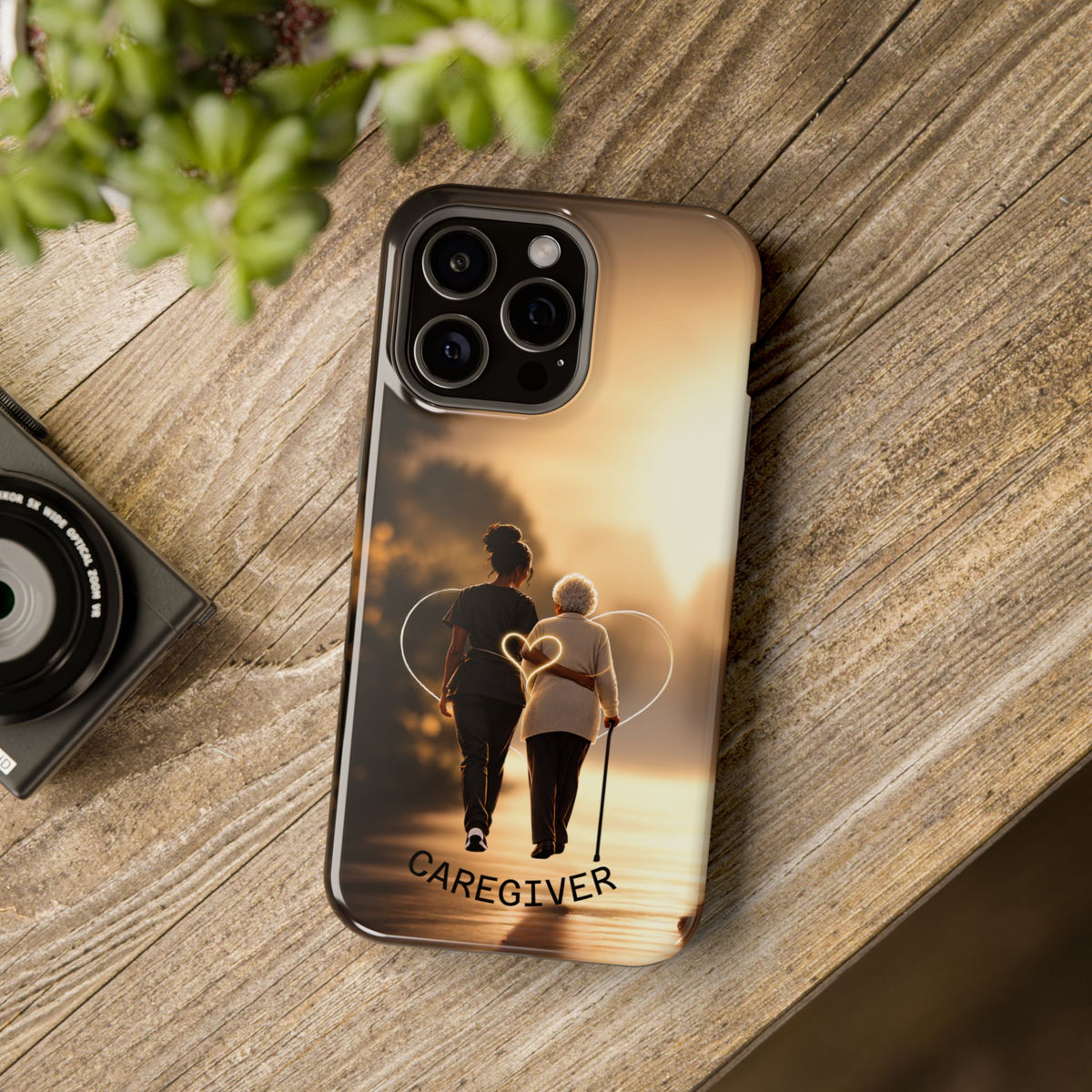Caregiver Phone Case — Impact-Resistant Protective Case with Heart Design