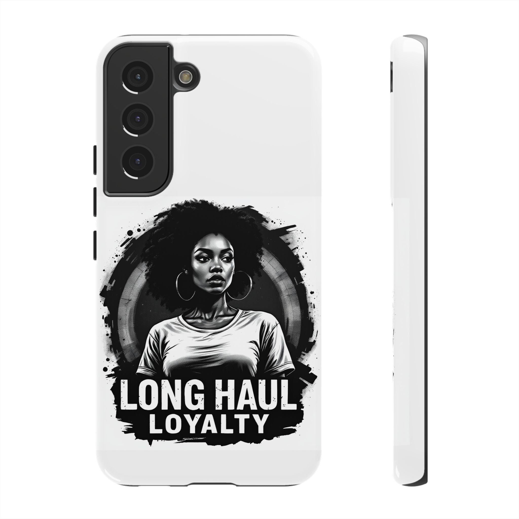 Phone Case — "Long Haul Loyalty" Black & White Portrait Protective Case