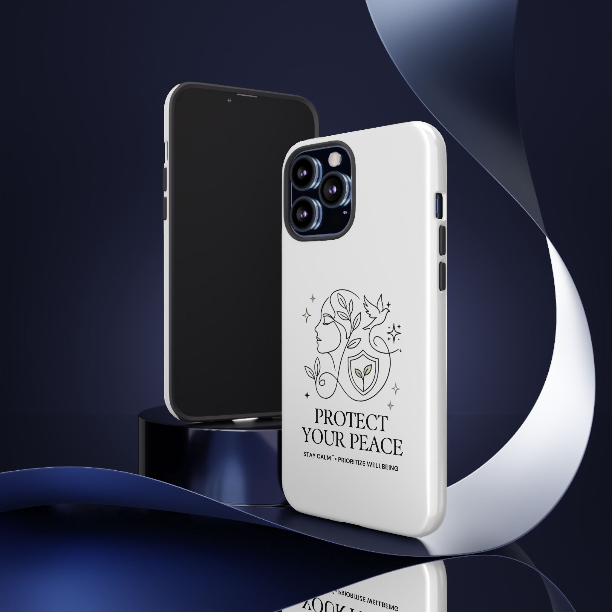Protect Your Peace Phone Case – Minimalist Wellness iPhone Cover