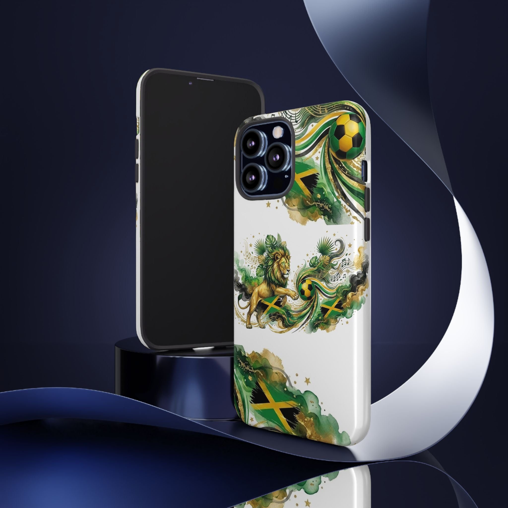 Jamaica Lion Phone Case — Jamaican Flag Rasta Protective Tough Case