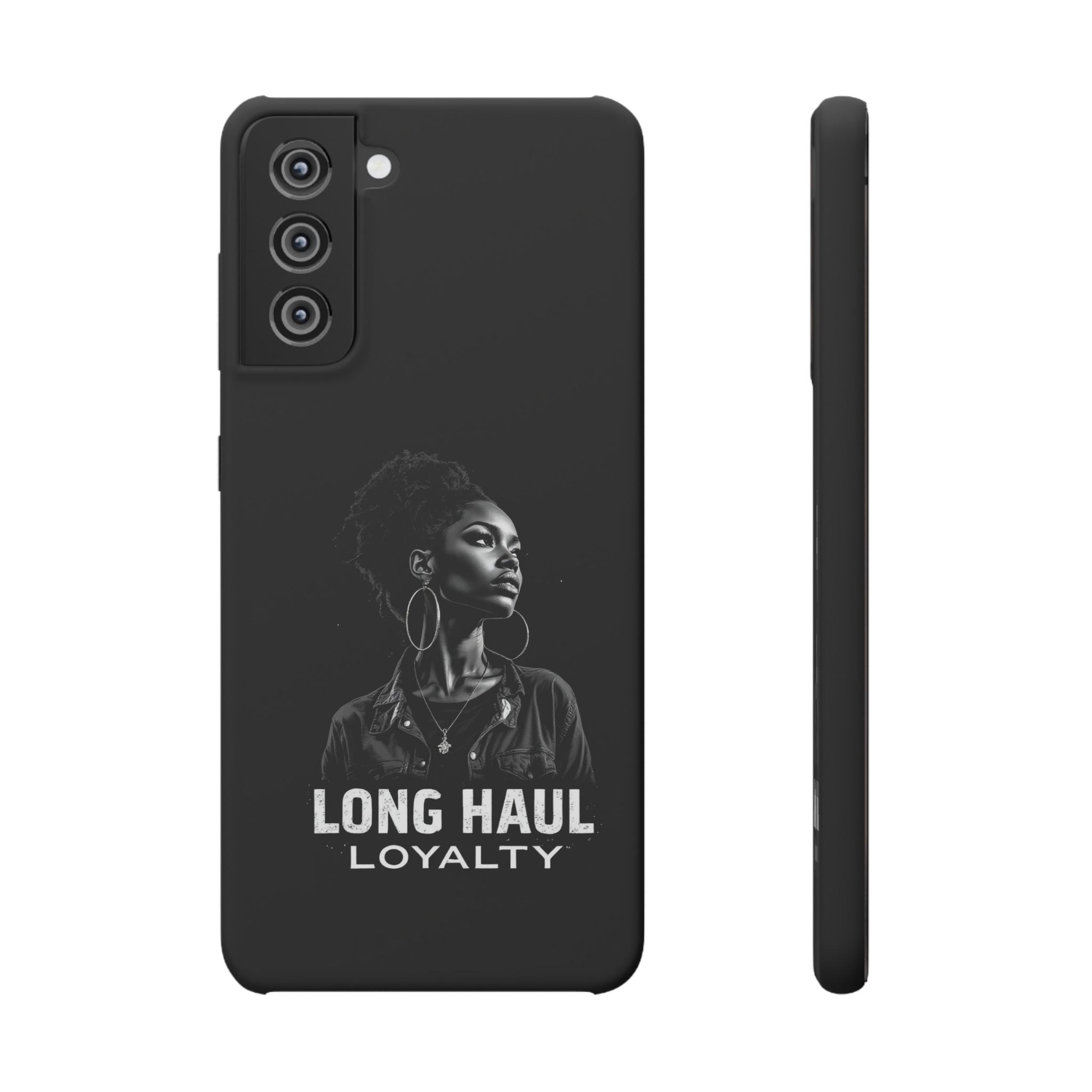 Phone Case — "Long Haul Loyalty" Black Portrait Snap Case