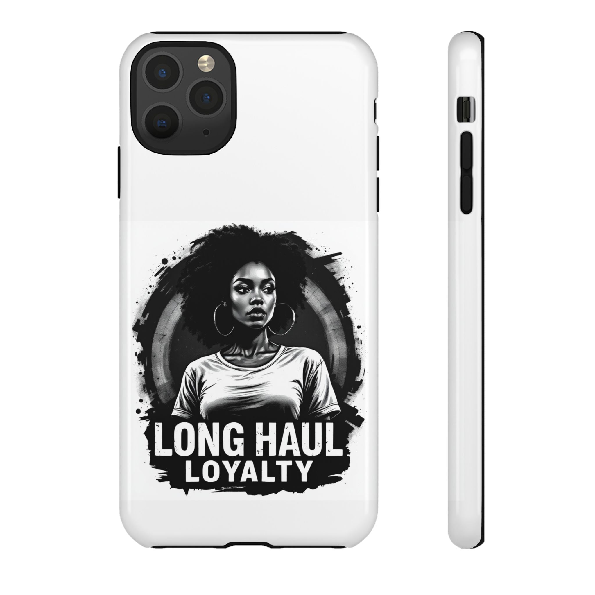 Phone Case — "Long Haul Loyalty" Black & White Portrait Protective Case