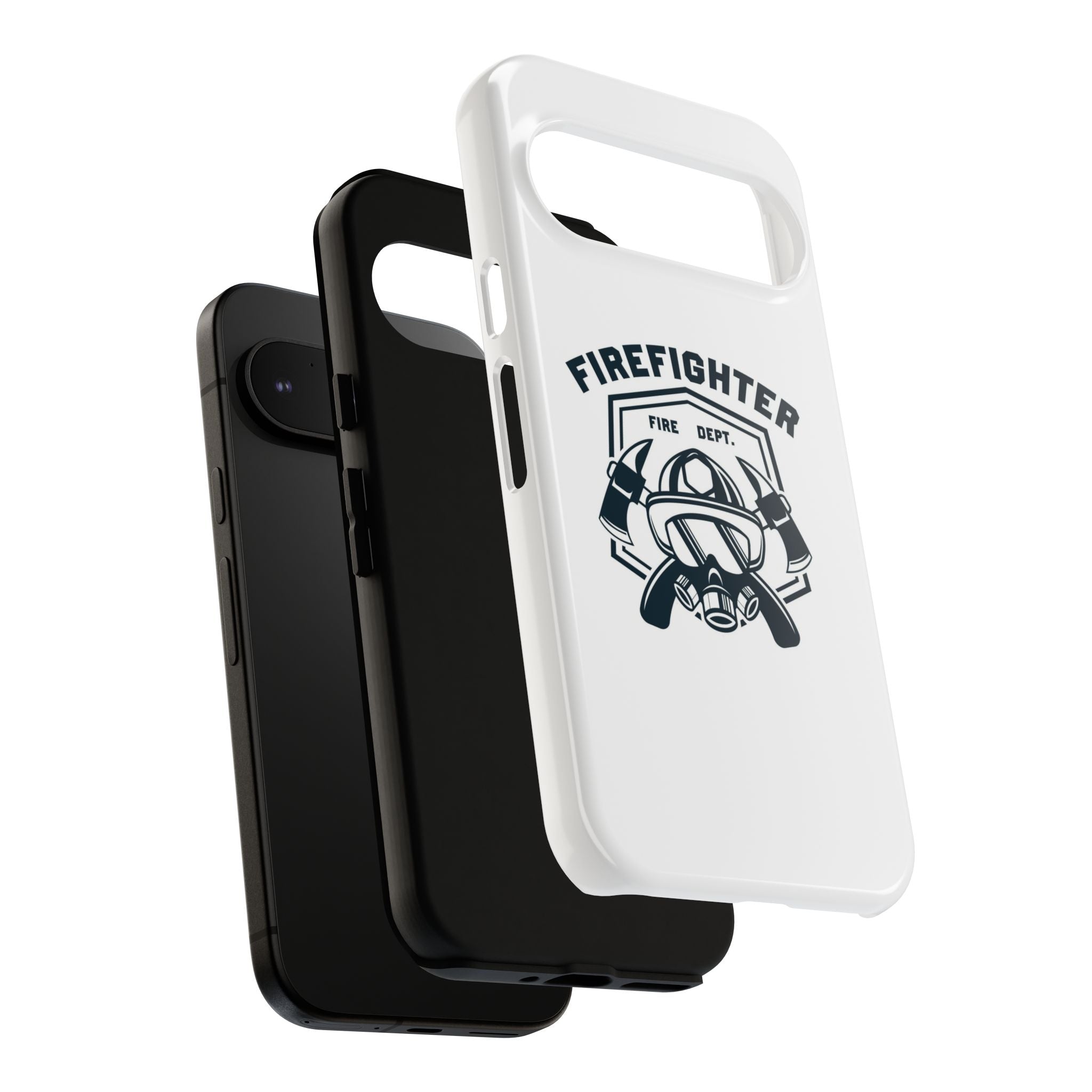 Firefighter Tough Phone Case — Fire Dept Helmet & Axes Protective Cover