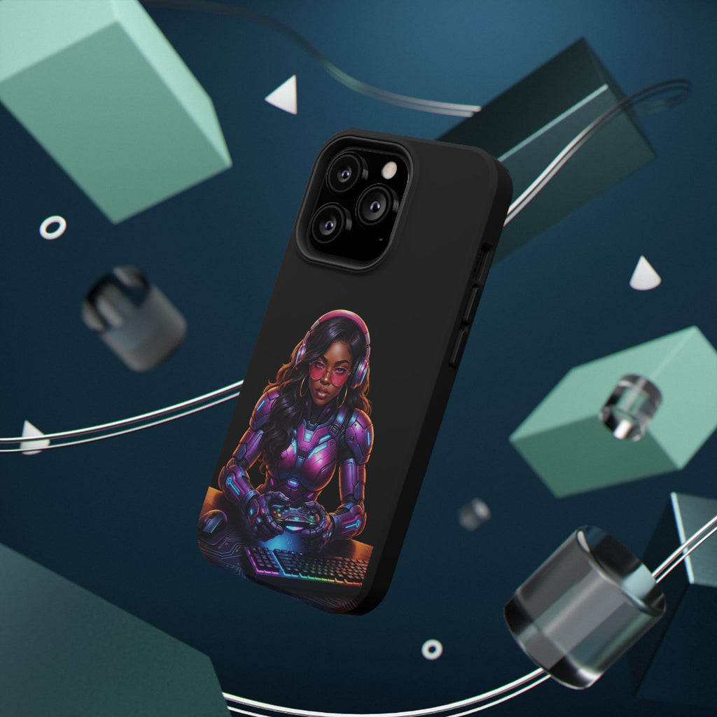 Gamer Girl Cyber Armor Phone Case — Impact‑Resistant Protective Cover