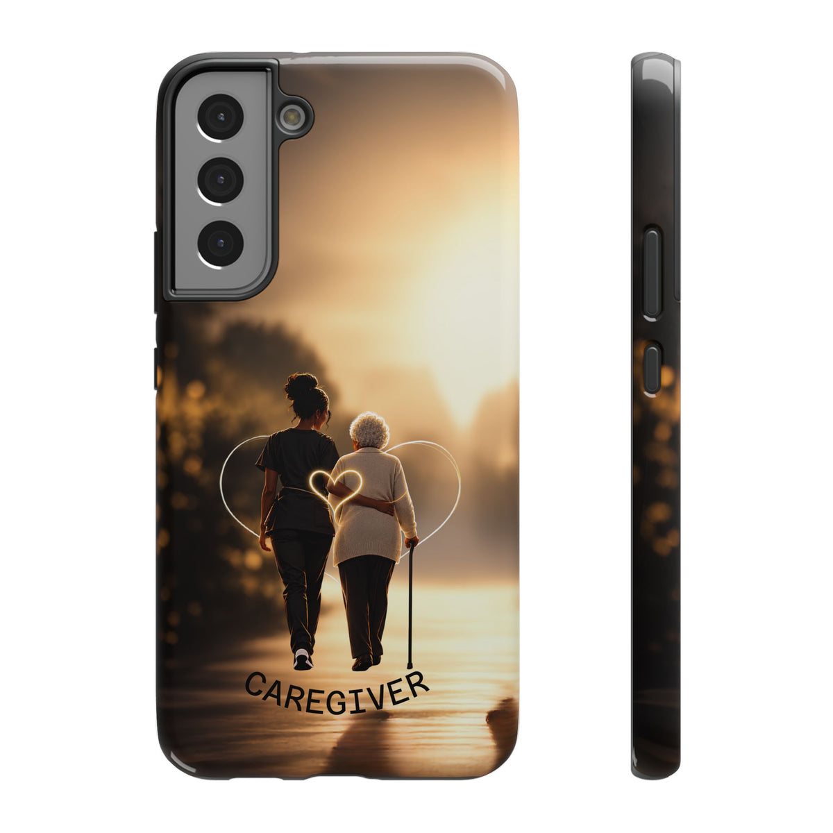 Caregiver Phone Case — Impact-Resistant Protective Case with Heart Design