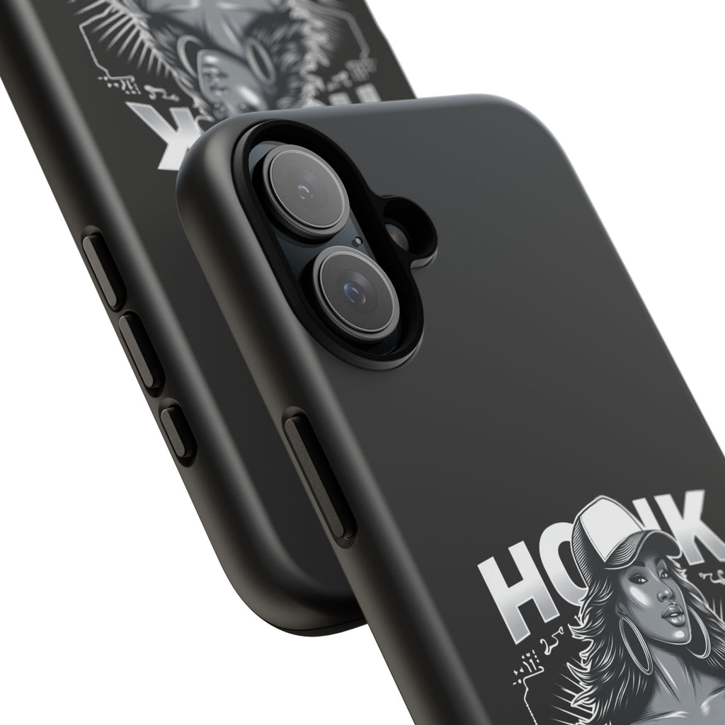 Phone Case — 'Honk' Trucker Girl Retro Semi Truck Protective Case