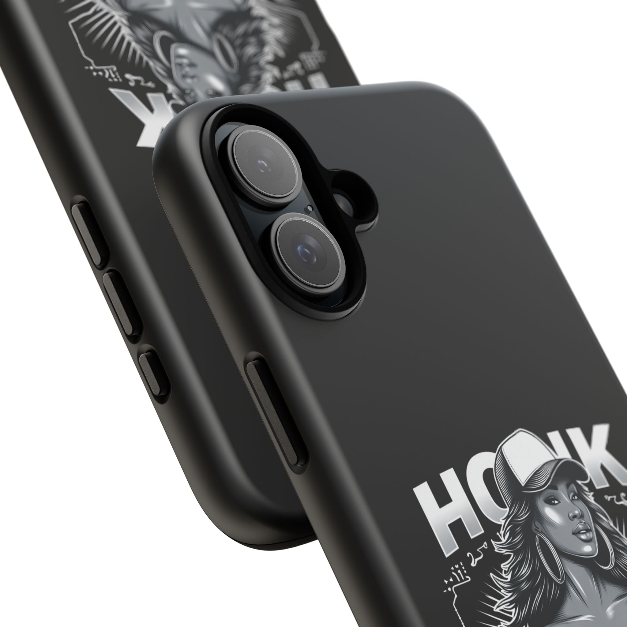 Phone Case — 'Honk' Trucker Girl Retro Semi Truck Protective Case