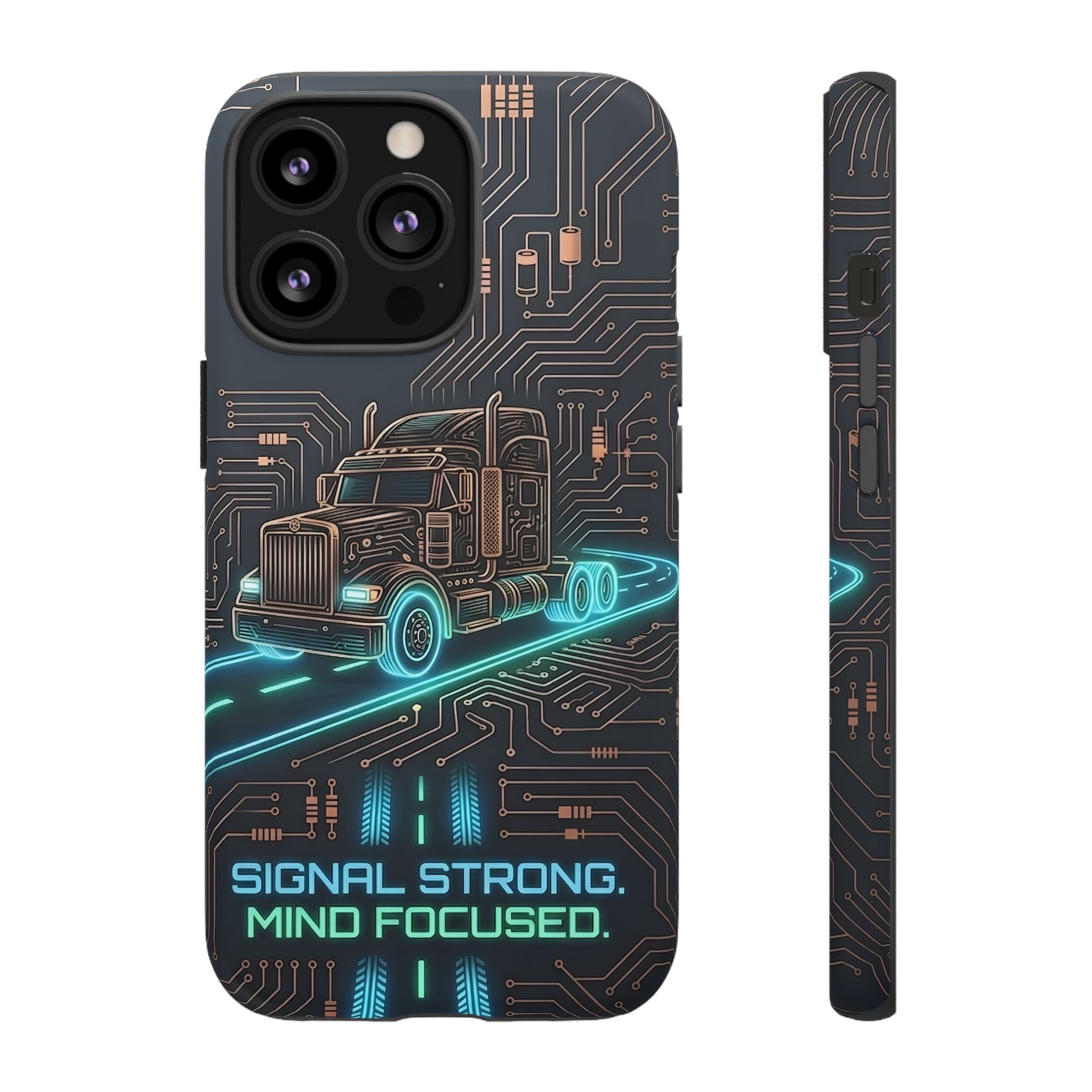 Truck Driver Gamer Phone Case — “Real Life. No Pause Button.”