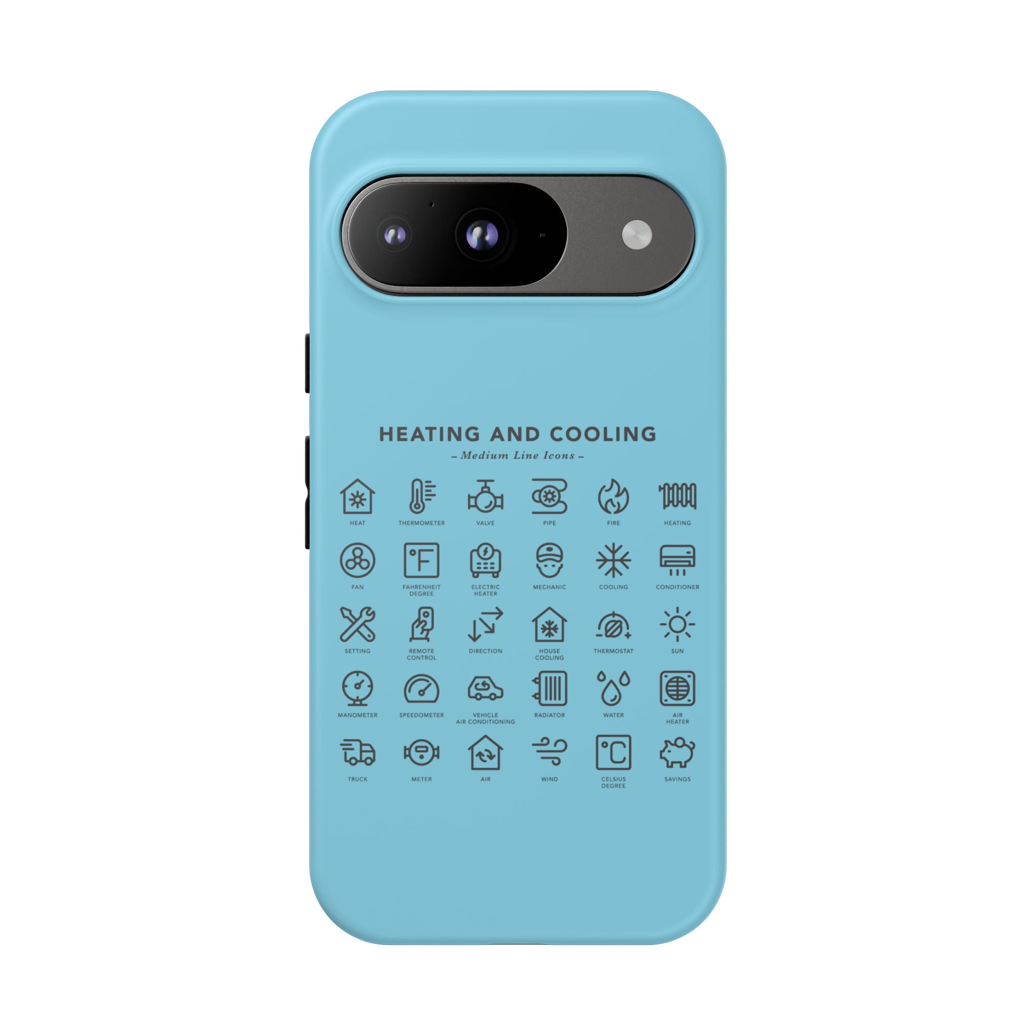 Heating and Cooling Icons Phone Case – HVAC Technician Protective Phone Cover