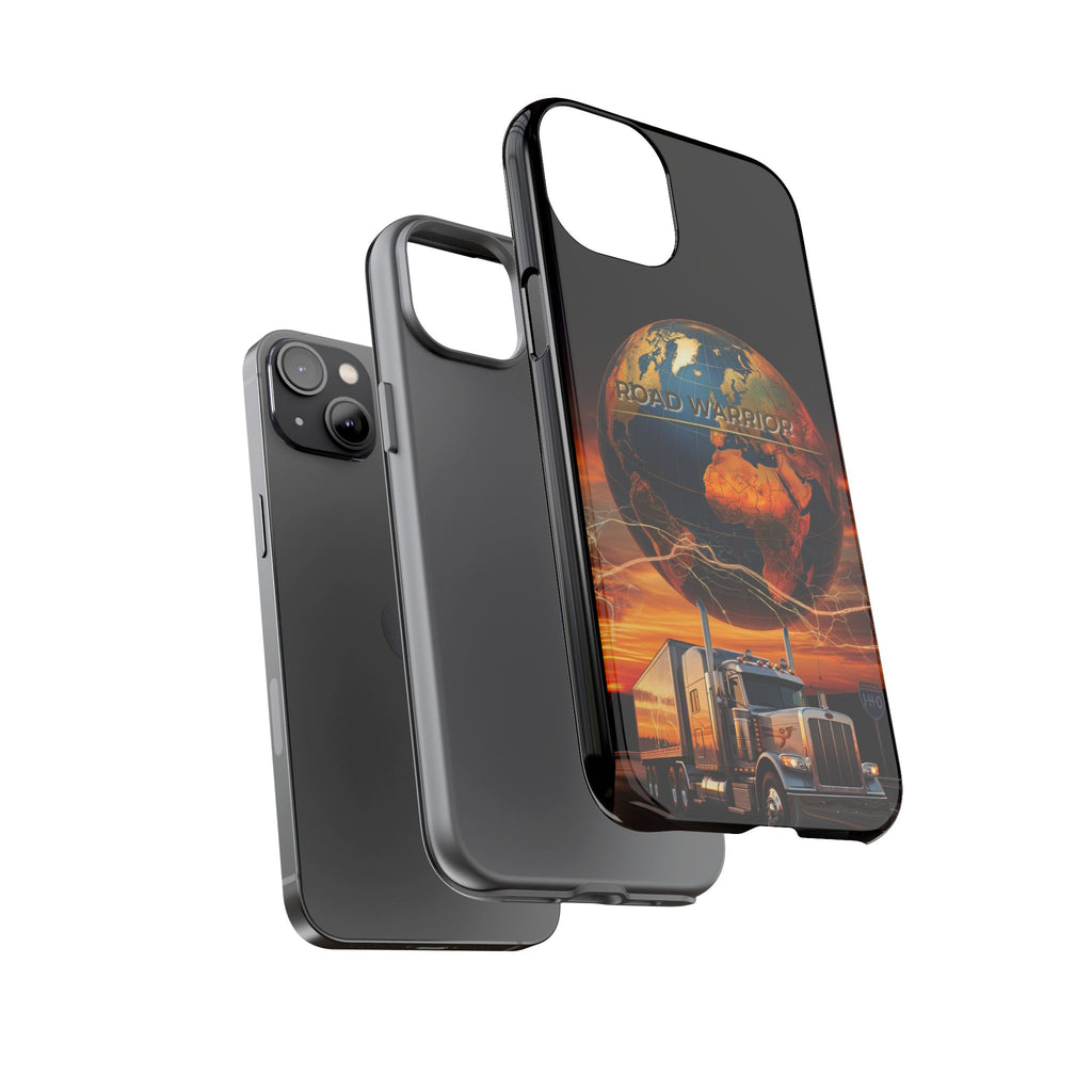 Truck Driver Phone Case — 'Global Road Warrior' Semi Truck Globe Tough Phone Cover