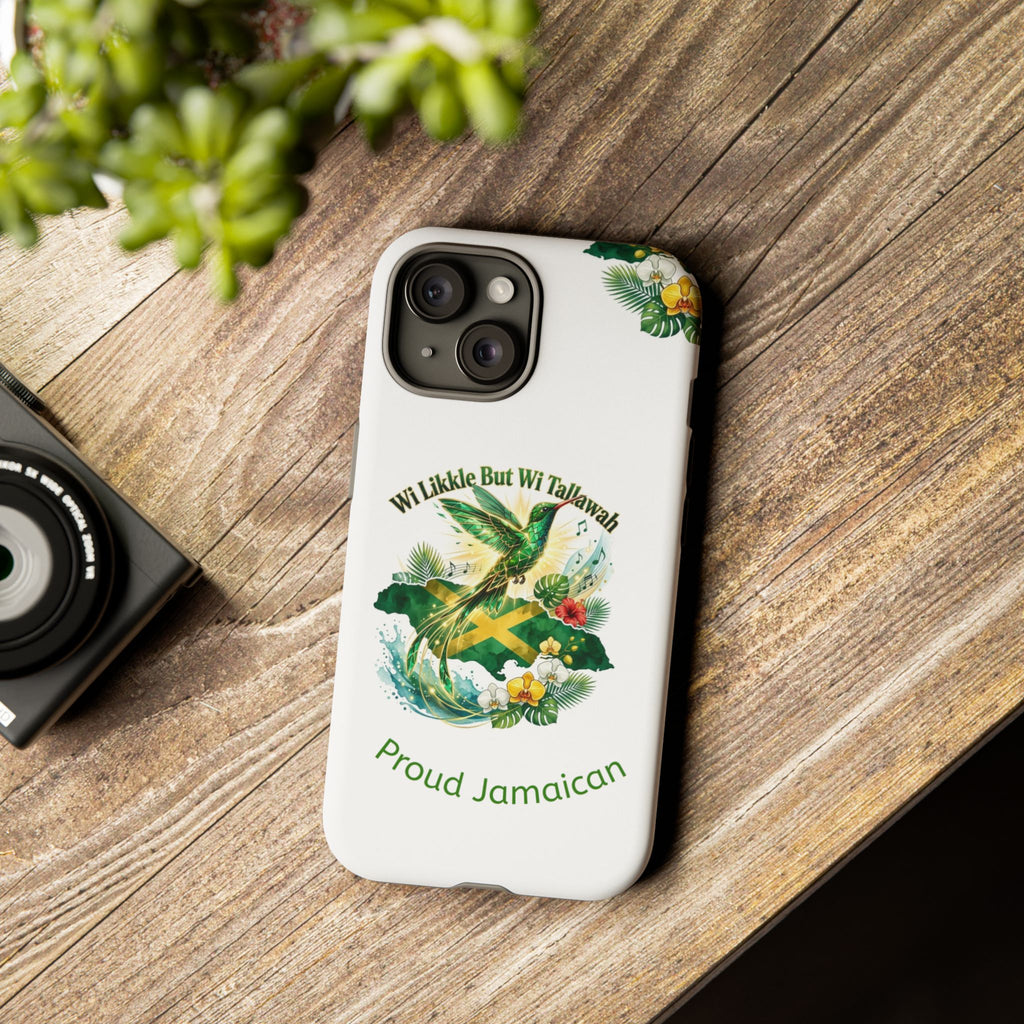 Jamaica Hummingbird Phone Case — “Wi Likkle But Wi Tallawah” Tropical Protective Cover