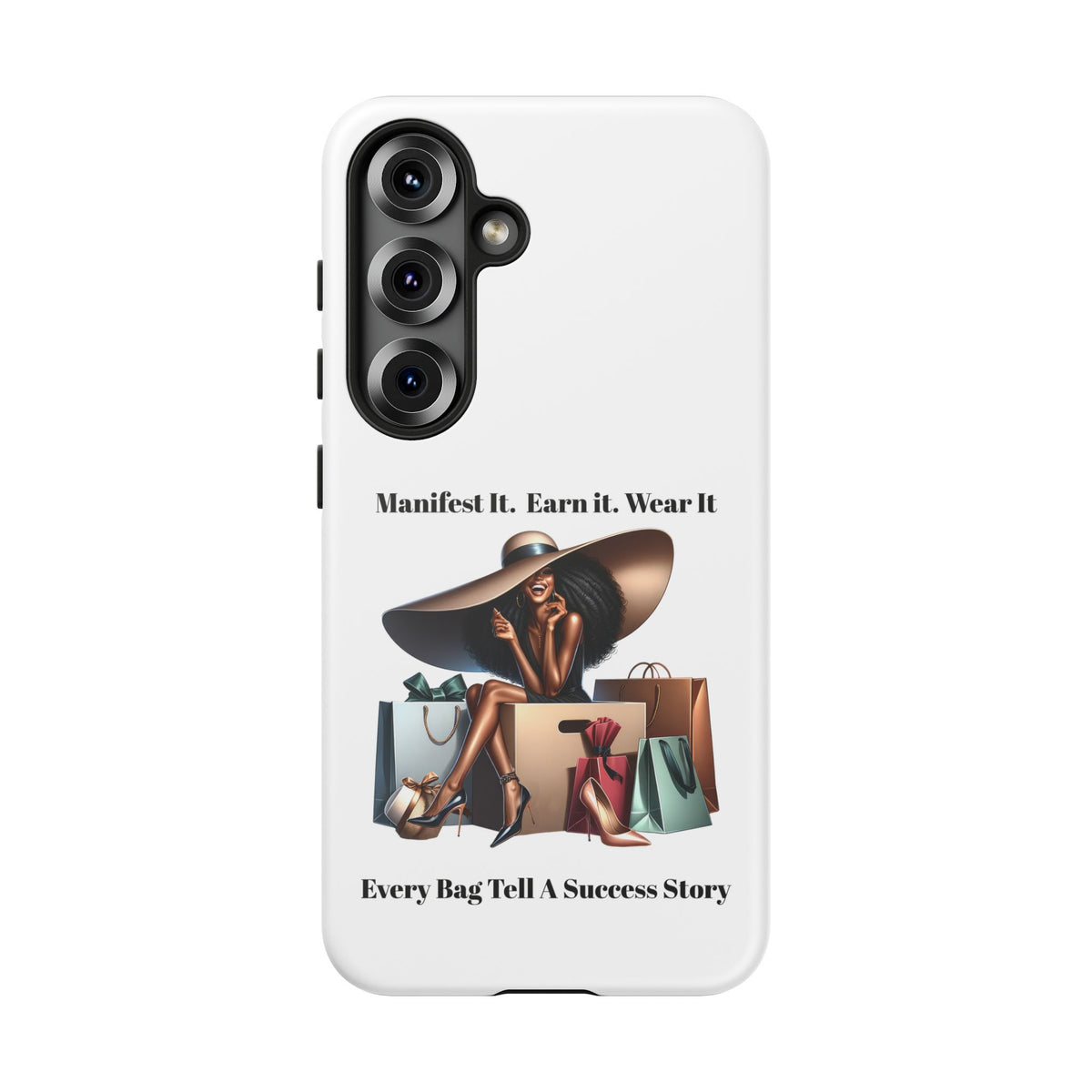 Phone Case - "Manifest It. Earn It. Wear It." Chic Shopper Design