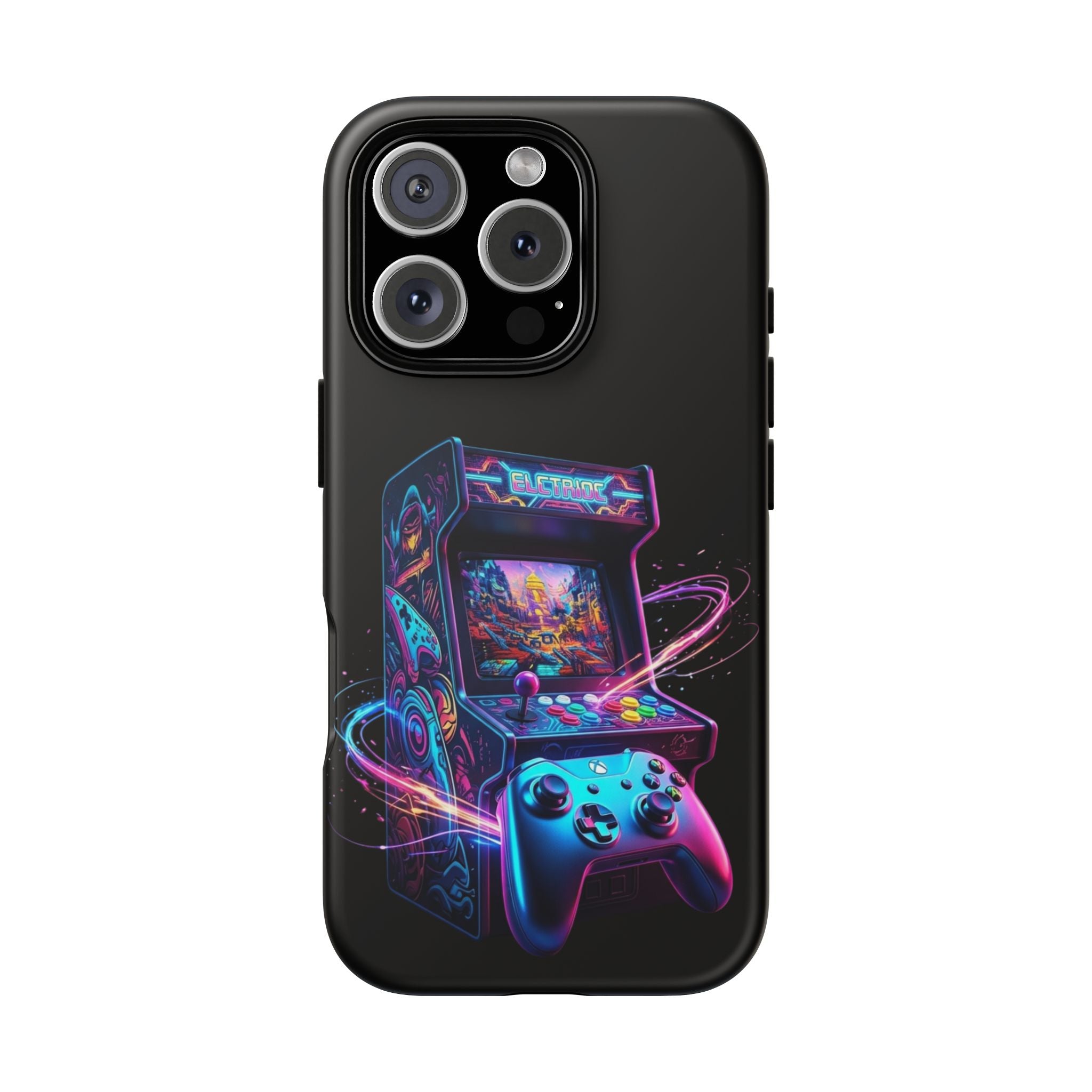 Retro Arcade Phone Case — Neon Gaming Controller Design