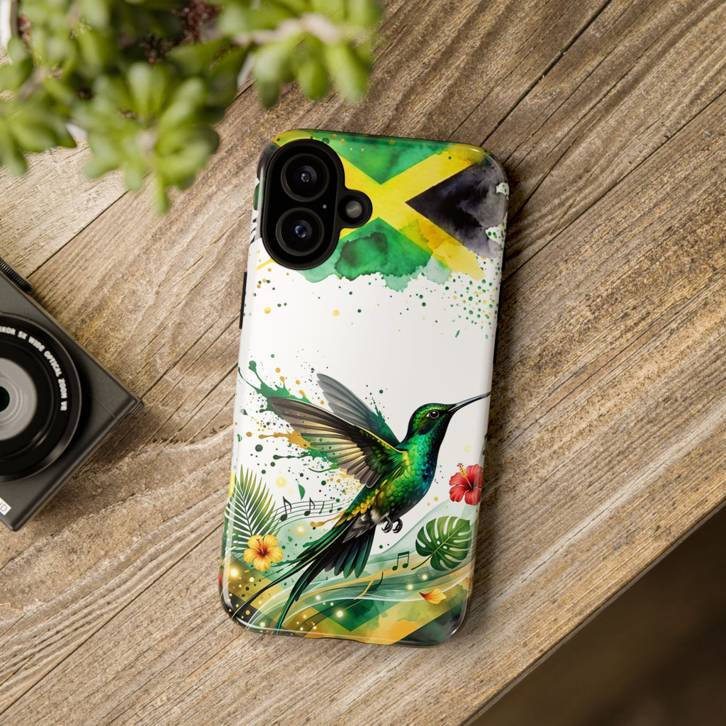 Hummingbird Jamaica Tough Phone Case – Tropical Floral Protective Cover