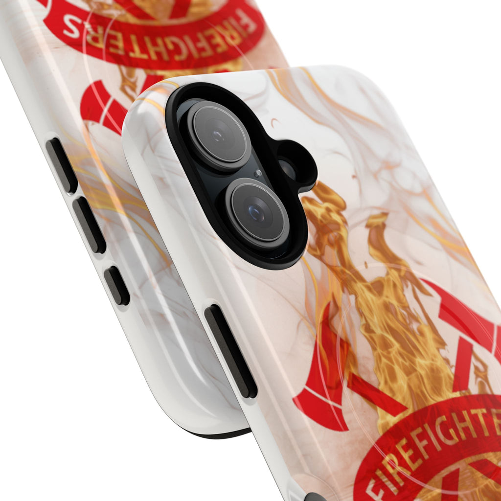 Firefighter Emblem Tough Magnetic Phone Case — Flame Design