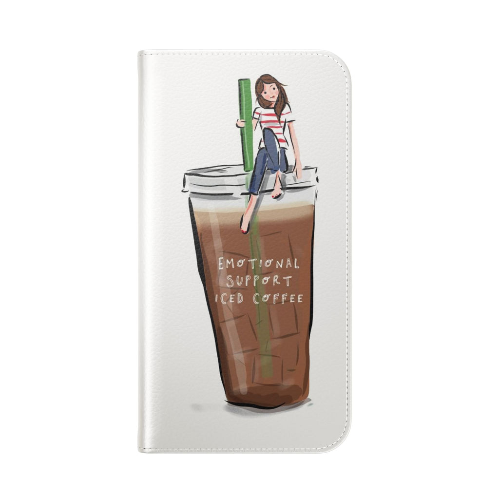 Flip Case — "Emotional Support Iced Coffee" Phone Wallet Case