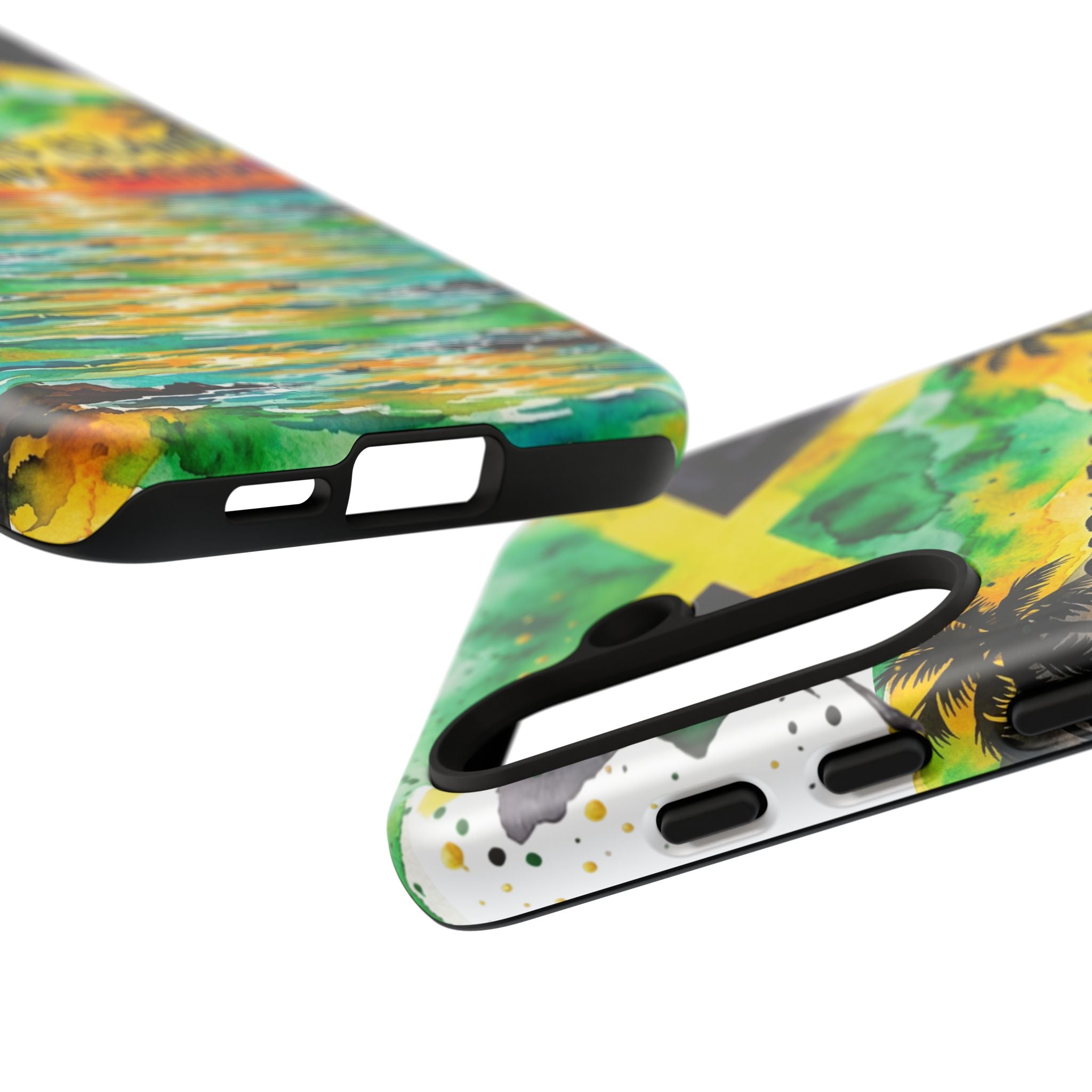Phone Case — "Born Fi Dis Island, Built Fi Any Weather" Tropical Beach Protective Case