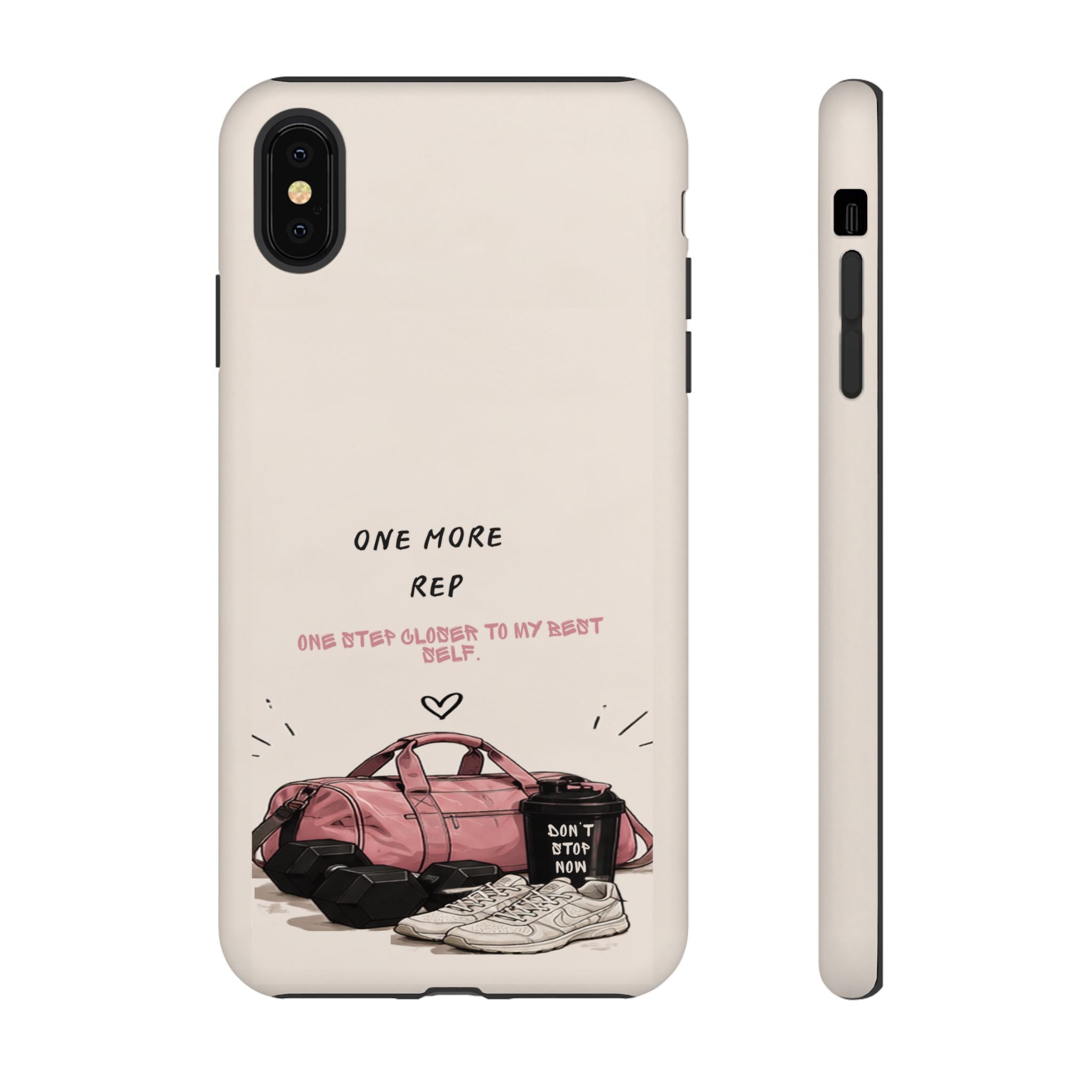 Gym Phone Case — "One More Rep" Workout Duffle & Sneakers Protective Case