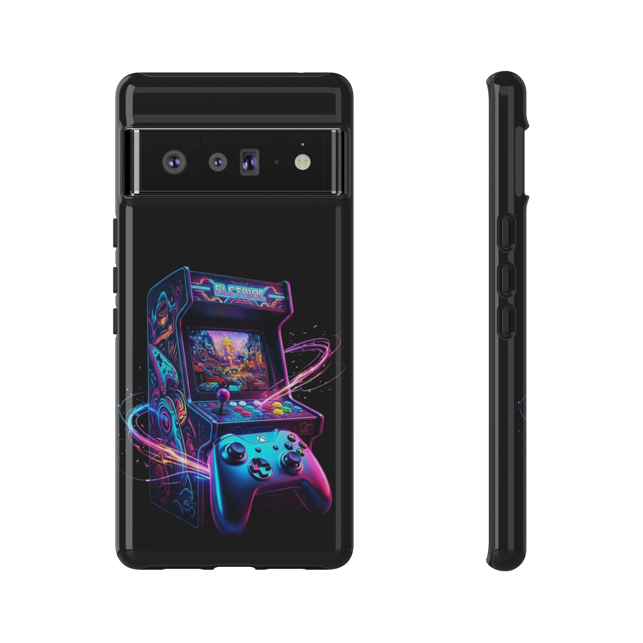 Retro Arcade Phone Case — Neon Gaming Controller Design