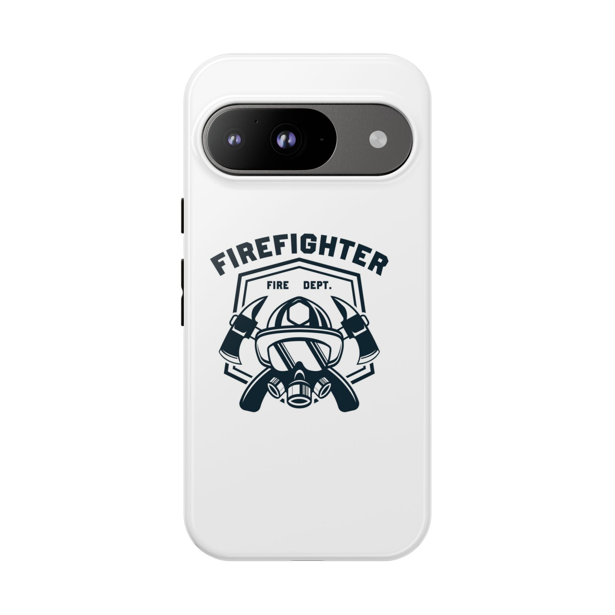 Firefighter Tough Phone Case — Fire Dept Helmet & Axes Protective Cover