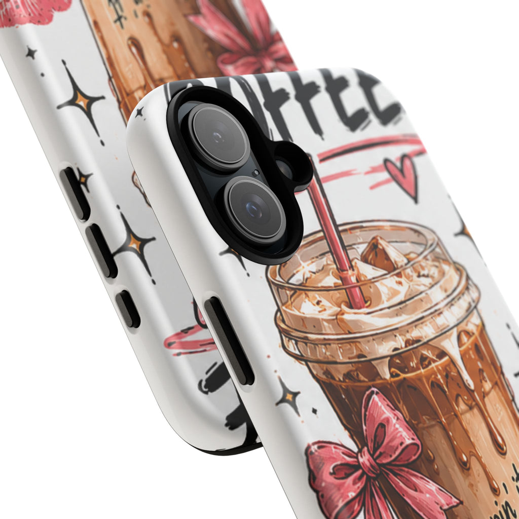 Phone Case — "Keepin' It Cute & Caffeinated" Iced Coffee Design