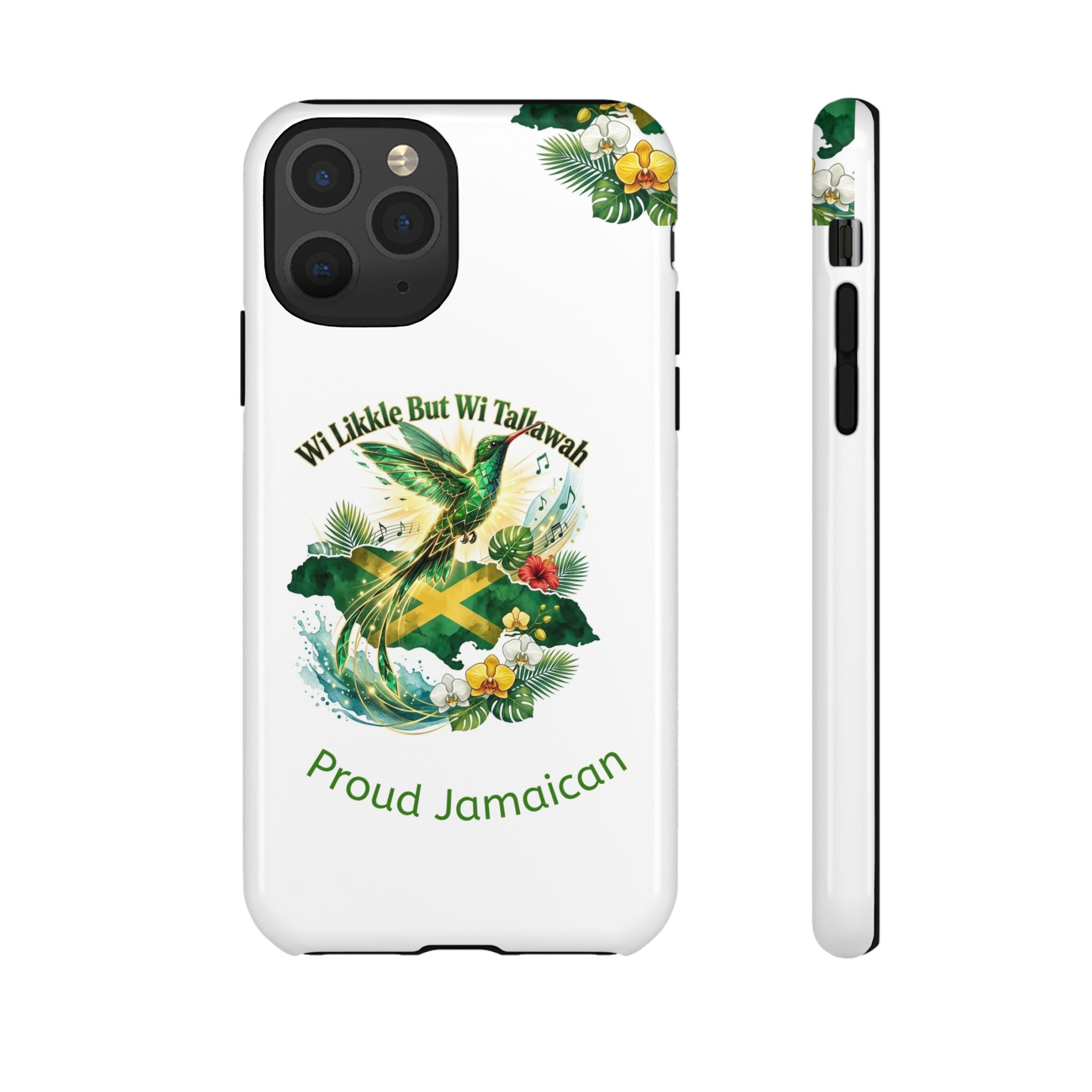 Jamaica Hummingbird Phone Case — “Wi Likkle But Wi Tallawah” Tropical Protective Cover